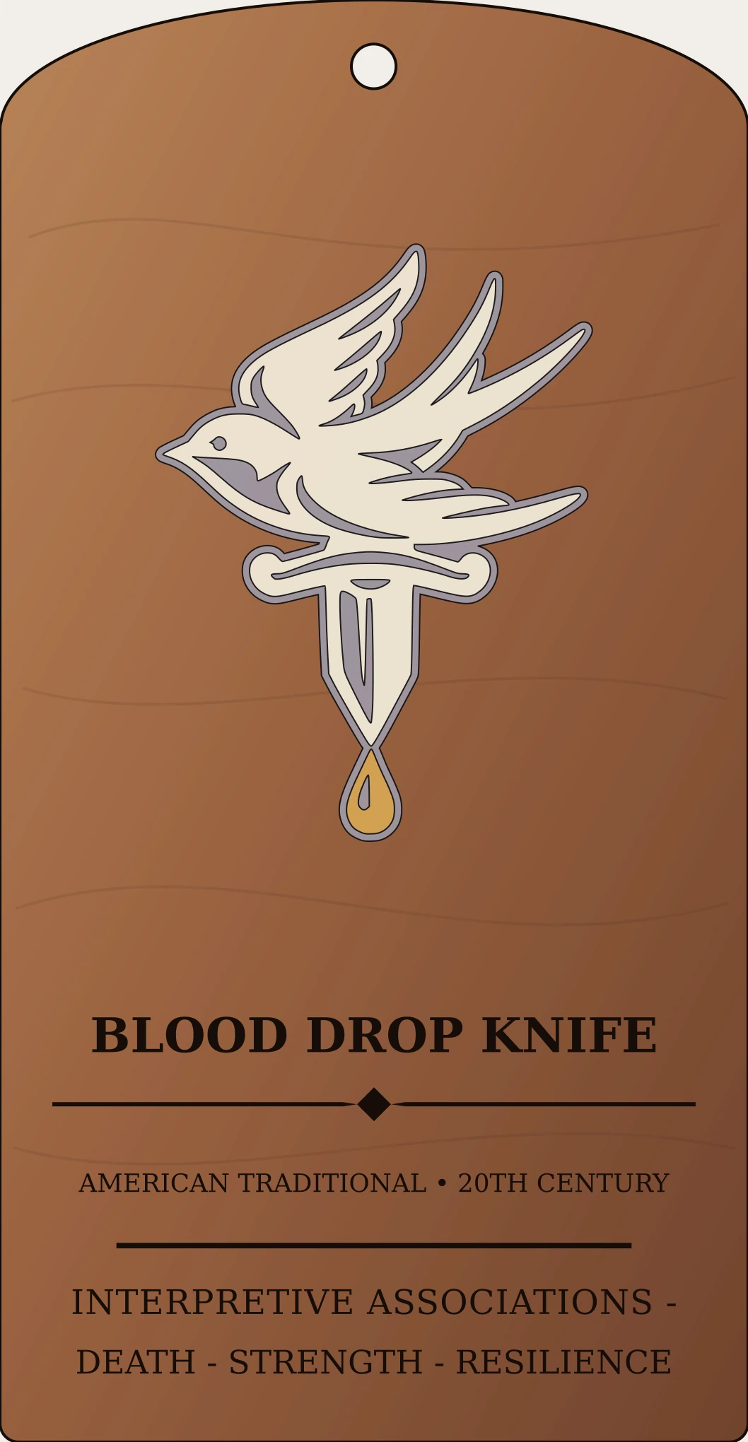 Blood Drop Knife Sanctum Hex Archive Plaque preview