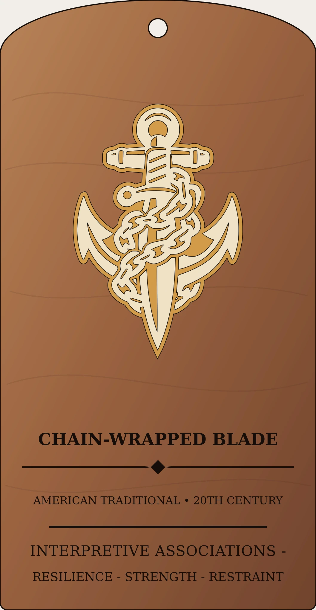 Chain-Wrapped Blade Sanctum Hex Archive Plaque preview