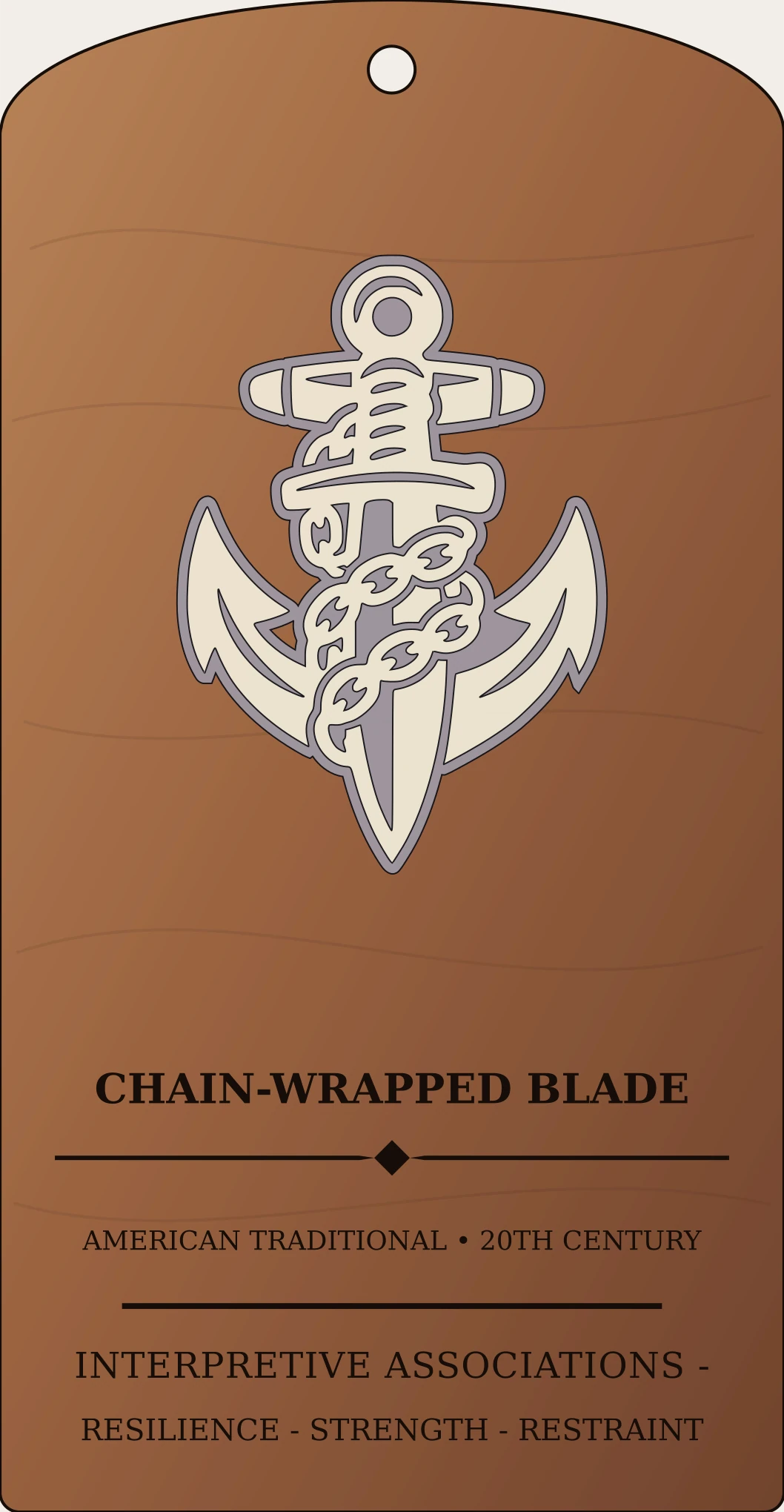 Chain-Wrapped Blade Sanctum Hex Archive Plaque preview