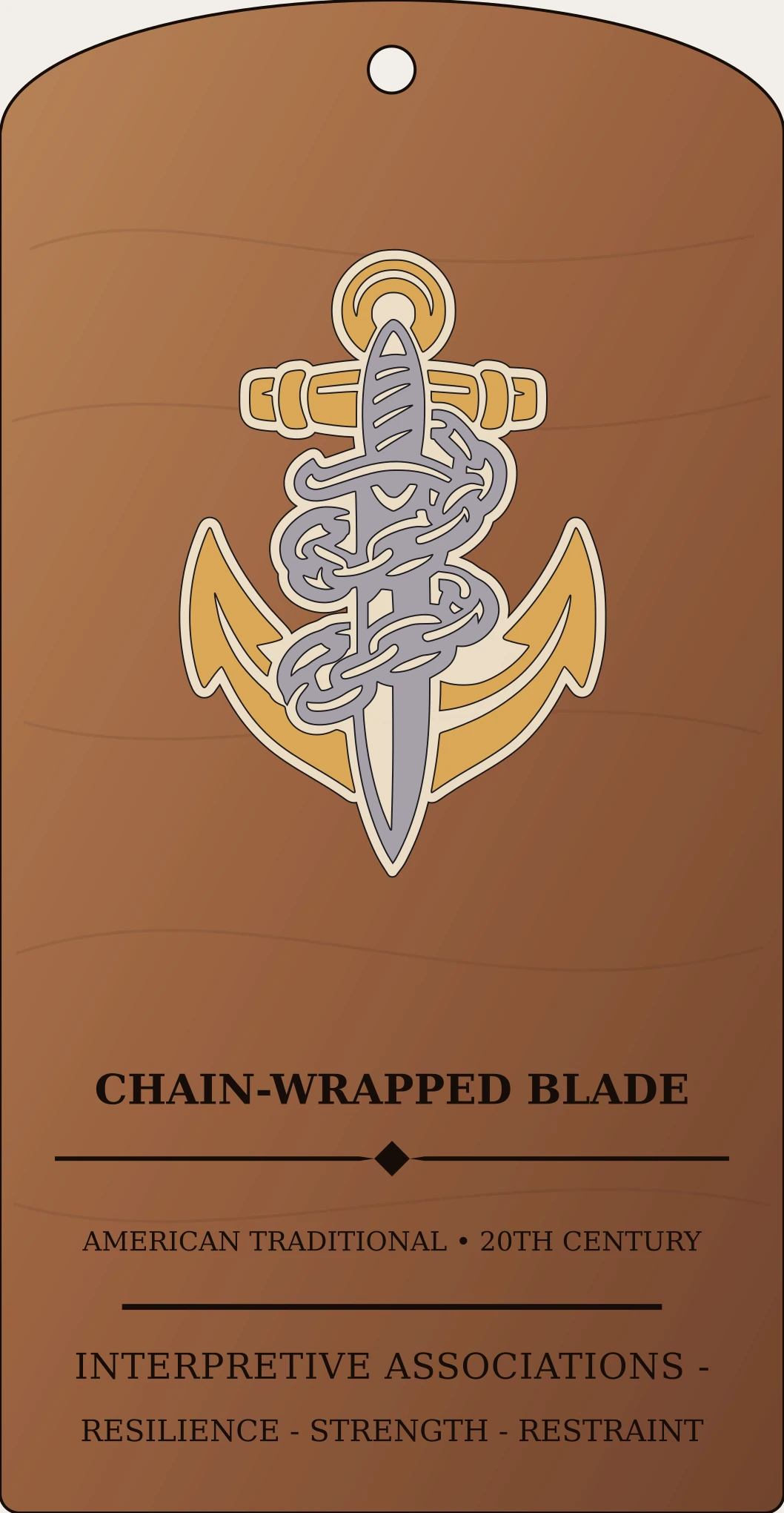 Chain-Wrapped Blade Sanctum Hex Archive Plaque preview
