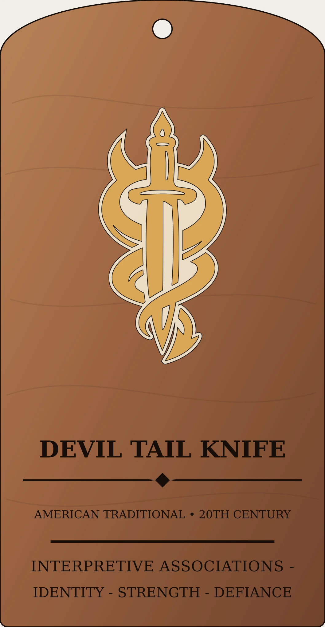 Devil Tail Knife Sanctum Hex Archive Plaque preview