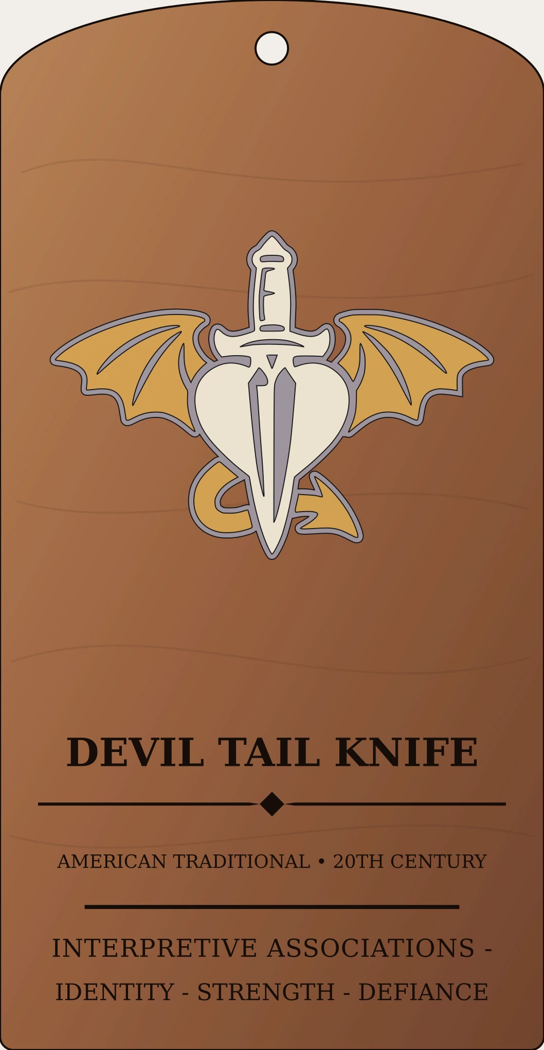Devil Tail Knife Sanctum Hex Archive Plaque preview