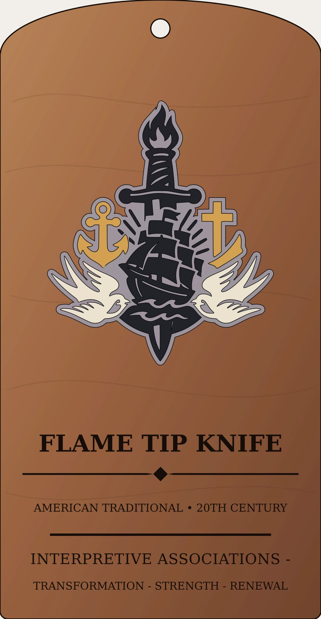 Flame Tip Knife Sanctum Hex Archive Plaque preview