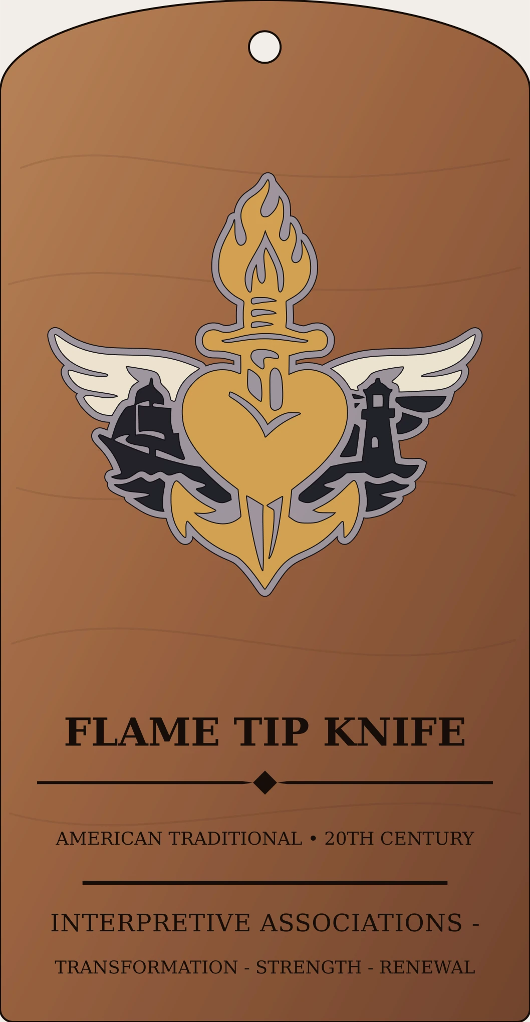 Flame Tip Knife Sanctum Hex Archive Plaque preview