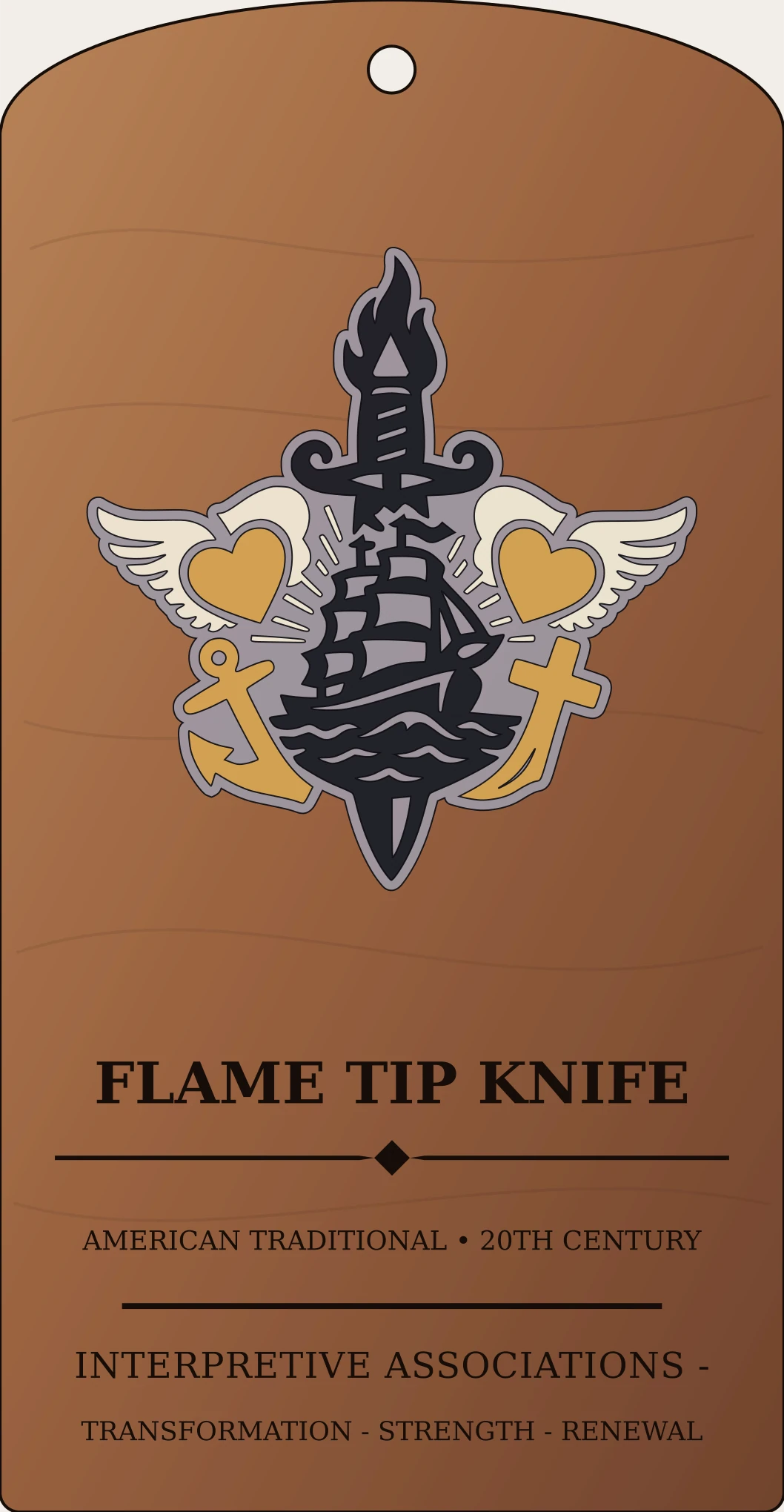 Flame Tip Knife Sanctum Hex Archive Plaque preview