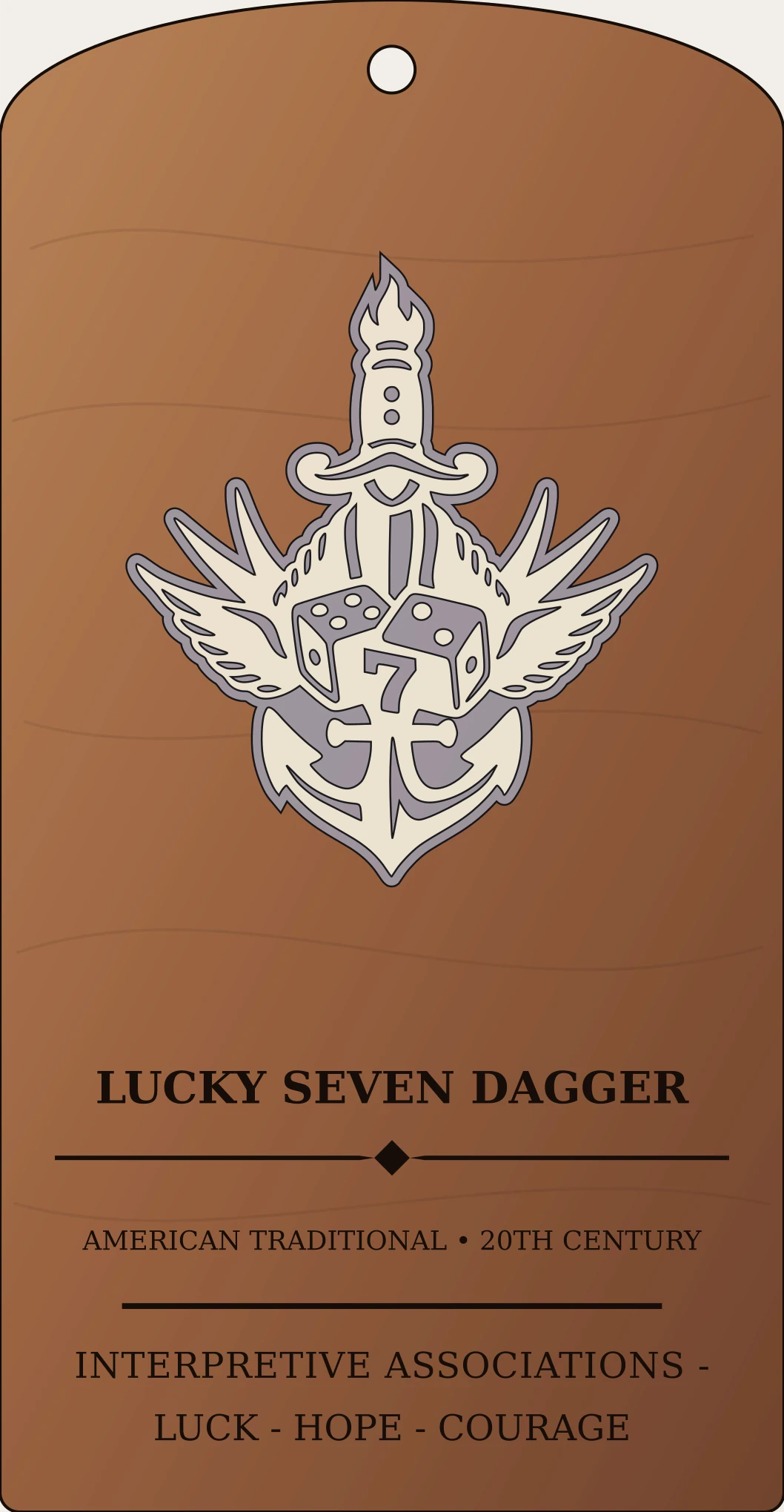 Lucky Seven Dagger Sanctum Hex Archive Plaque preview