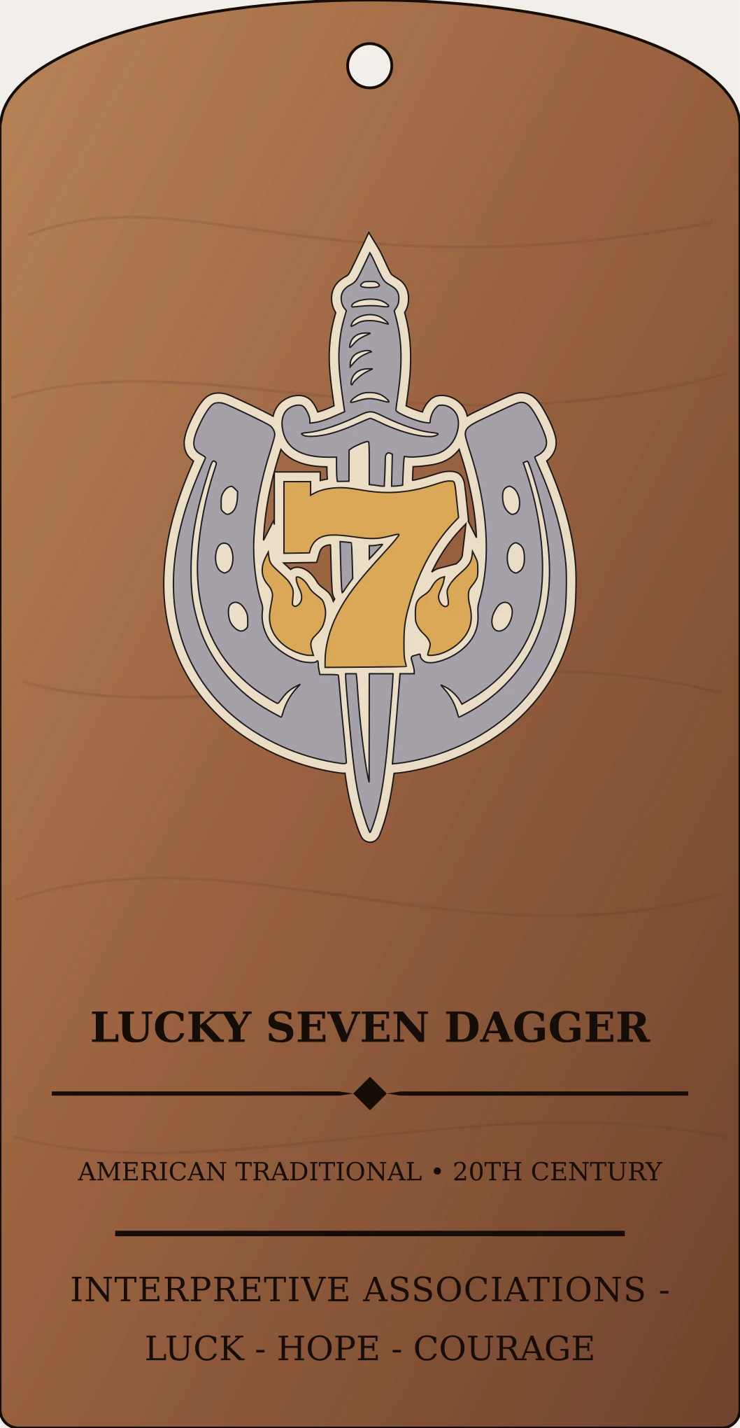 Lucky Seven Dagger Sanctum Hex Archive Plaque preview