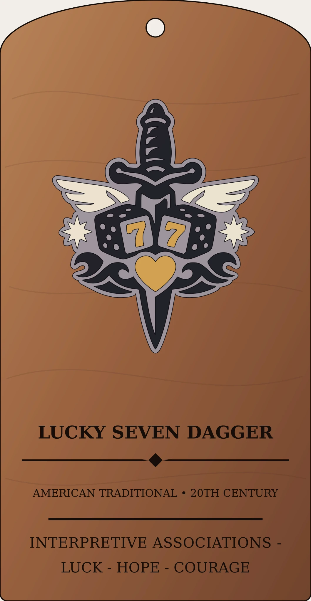 Lucky Seven Dagger Sanctum Hex Archive Plaque preview