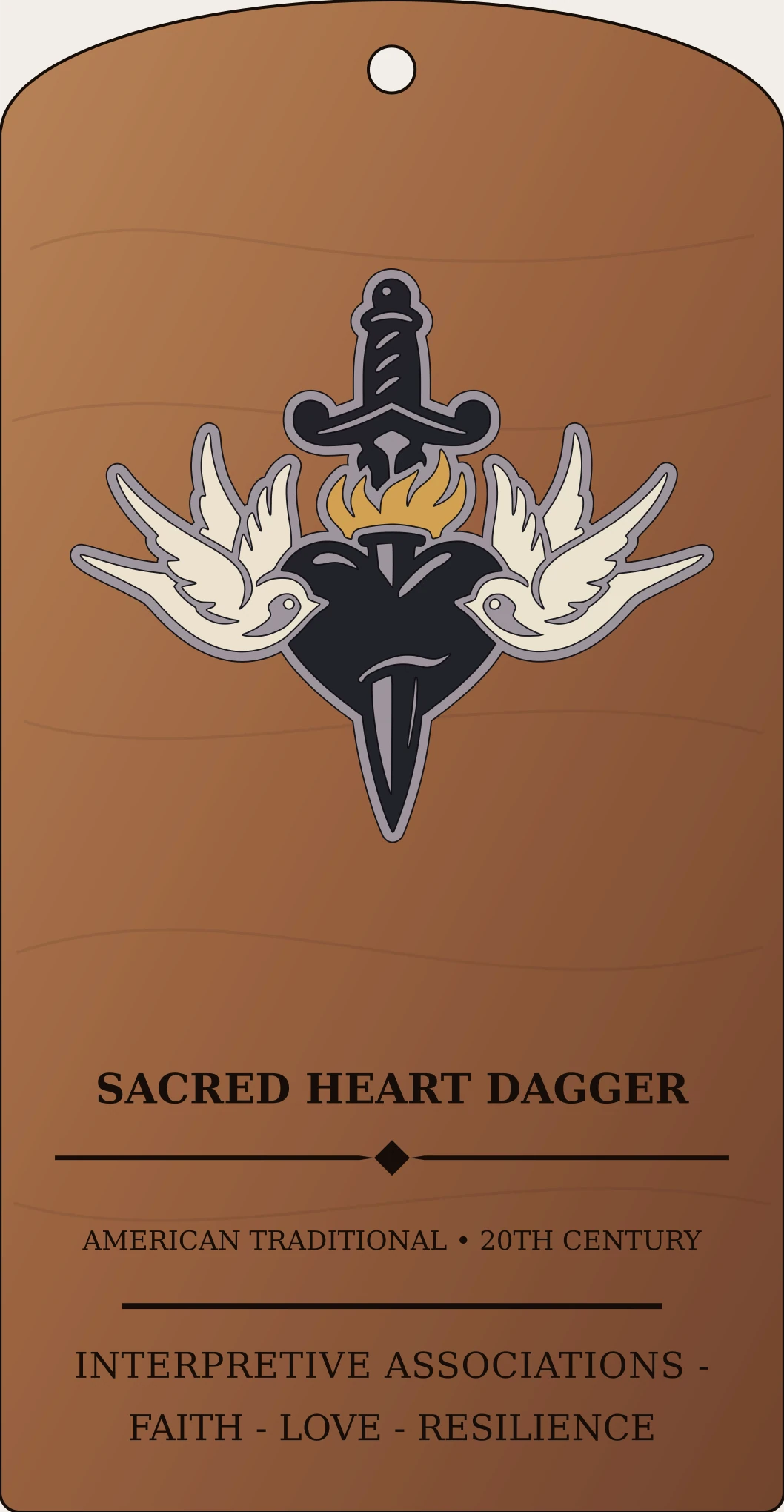 Sacred Heart Dagger Sanctum Hex Archive Plaque preview