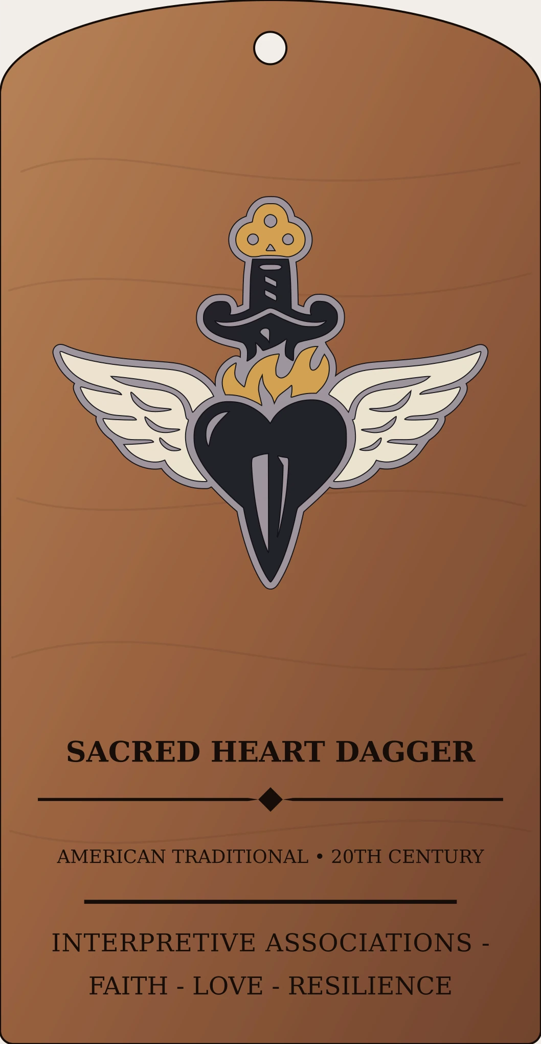 Sacred Heart Dagger Sanctum Hex Archive Plaque preview