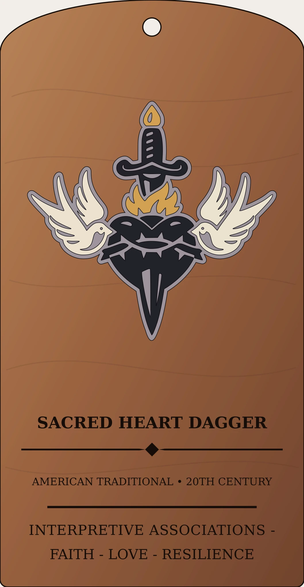 Sacred Heart Dagger Sanctum Hex Archive Plaque preview