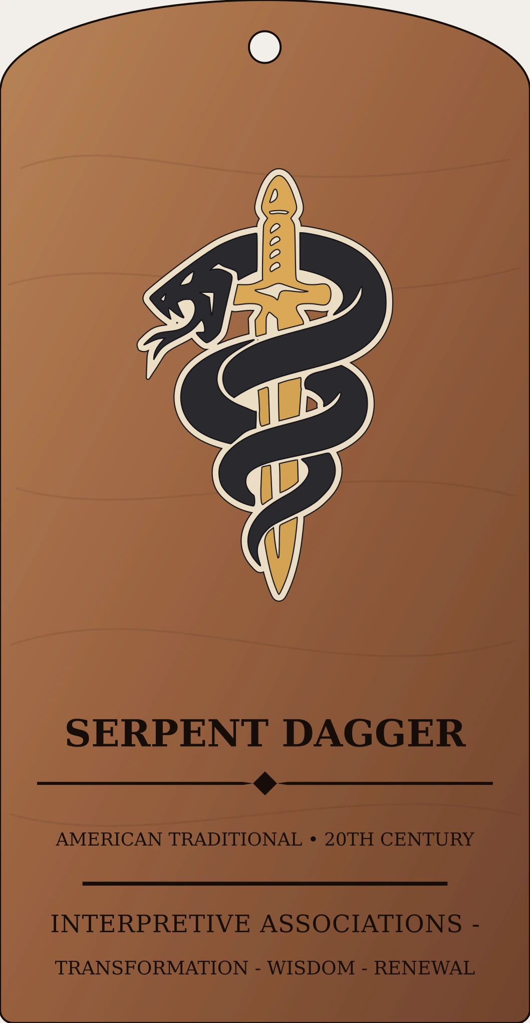Serpent Dagger Crest Sanctum Hex Archive Plaque preview