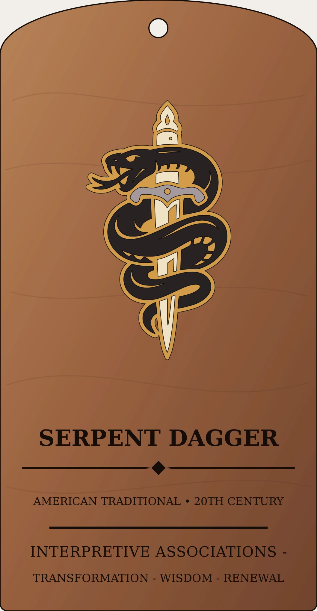 Serpent Dagger Crest Sanctum Hex Archive Plaque preview