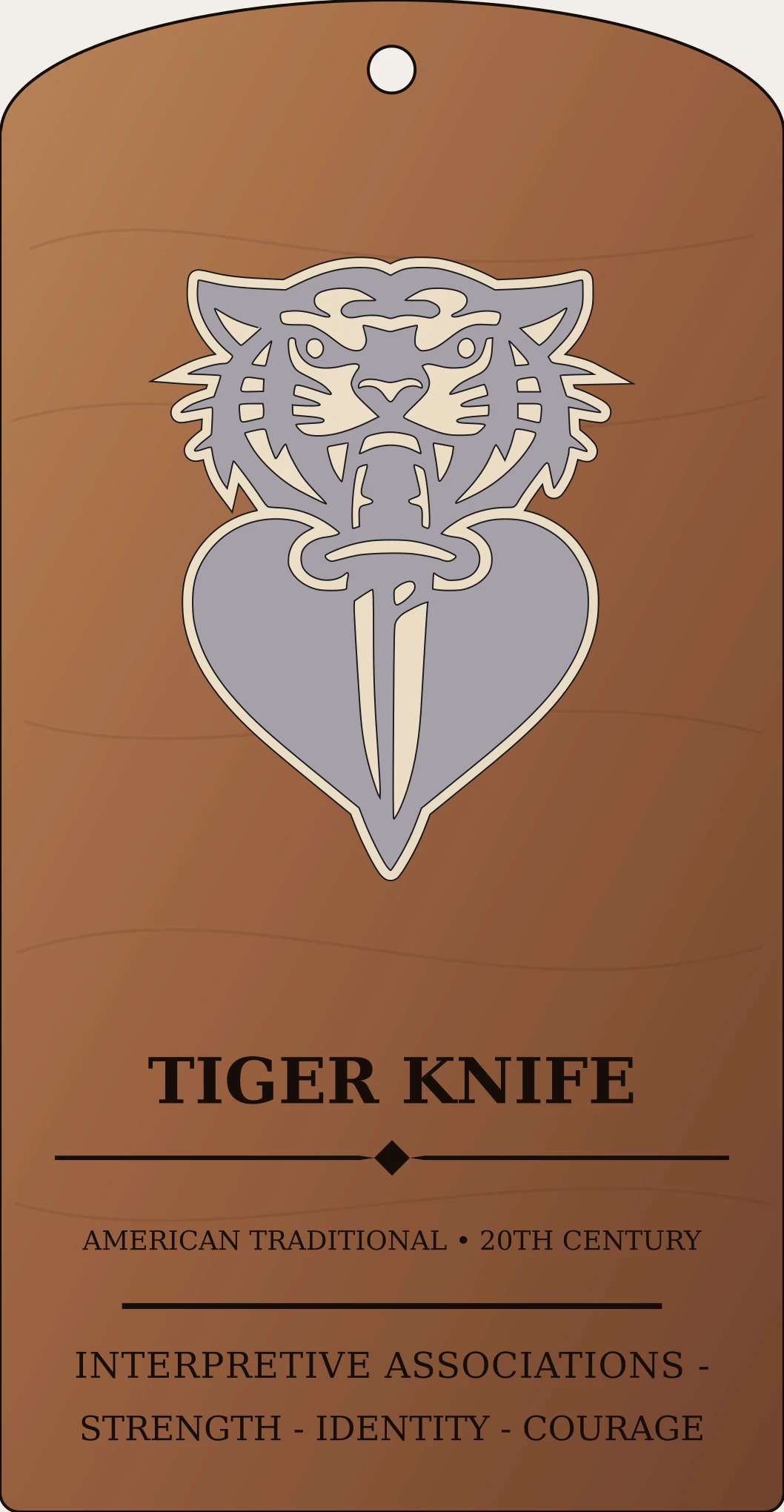 Tiger Knife Crest Sanctum Hex Archive Plaque preview