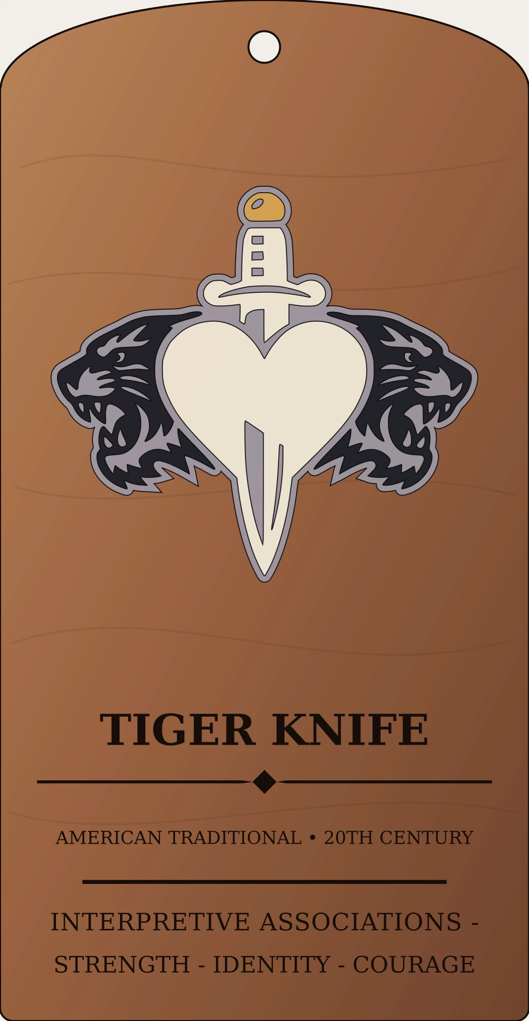 Tiger Knife Crest Sanctum Hex Archive Plaque preview