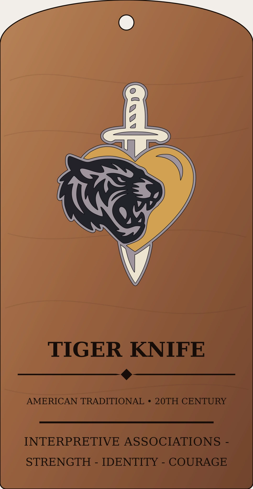 Tiger Knife Crest Sanctum Hex Archive Plaque preview