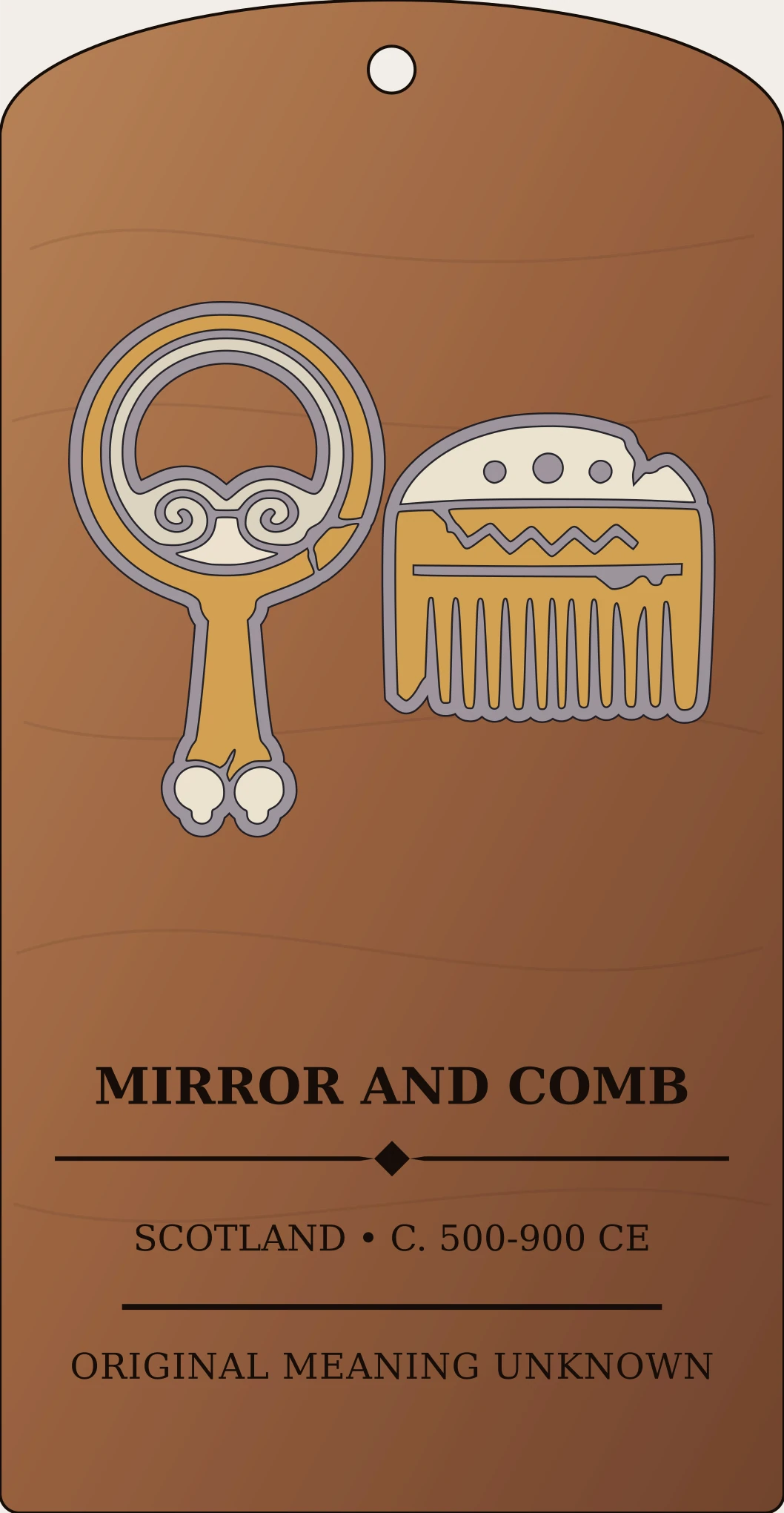 Mirror-and-comb Pair Sanctum Hex Archive Plaque preview
