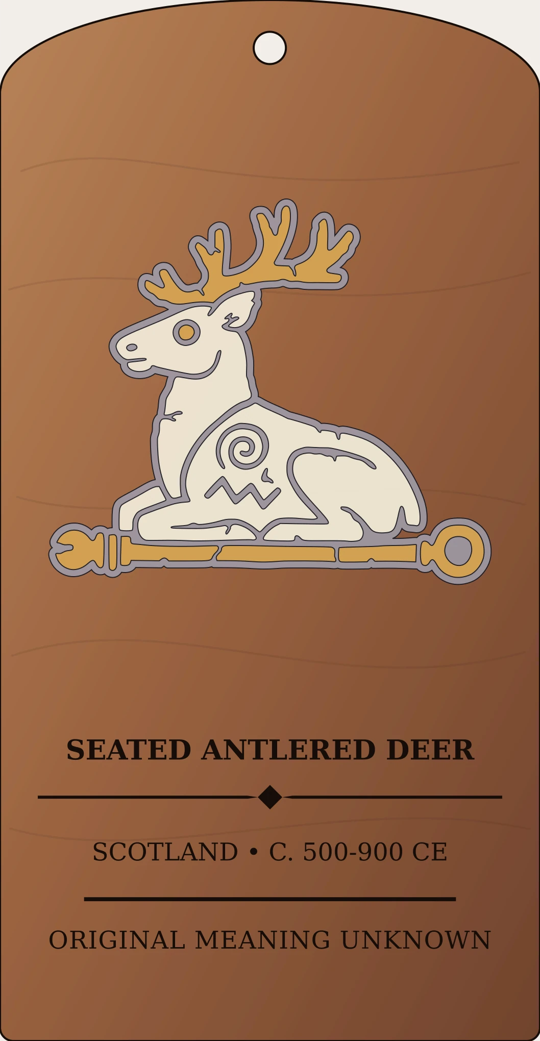Seated Antlered Deer Sanctum Hex Archive Plaque preview