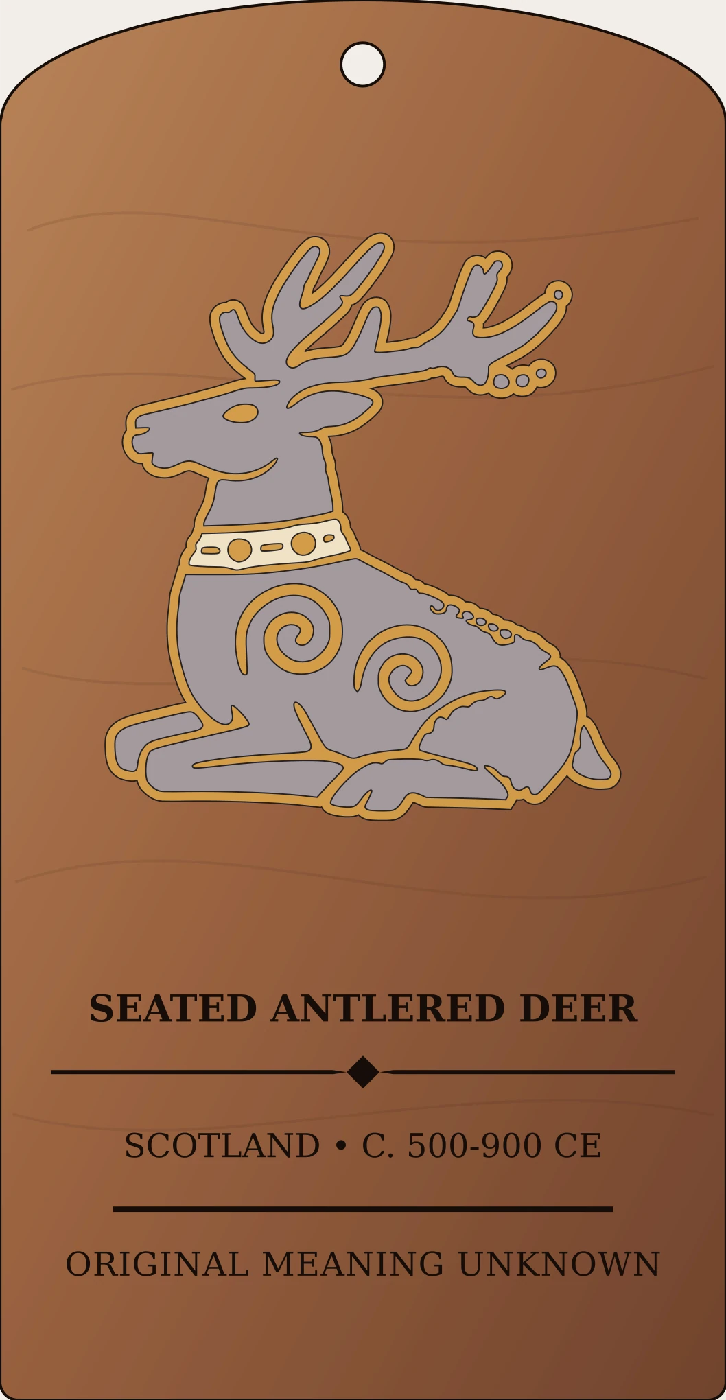 Seated Antlered Deer Sanctum Hex Archive Plaque preview
