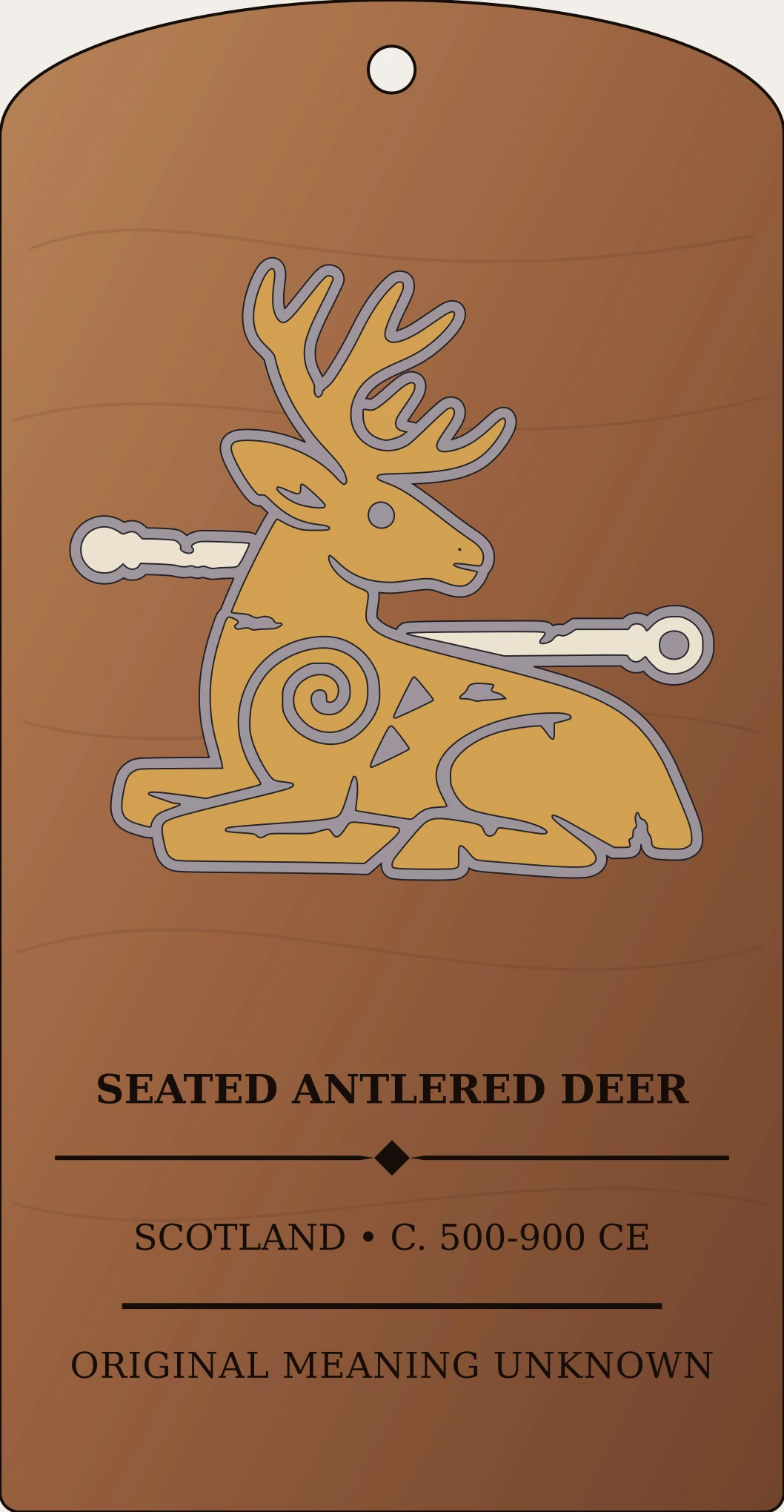 Seated Antlered Deer Sanctum Hex Archive Plaque preview