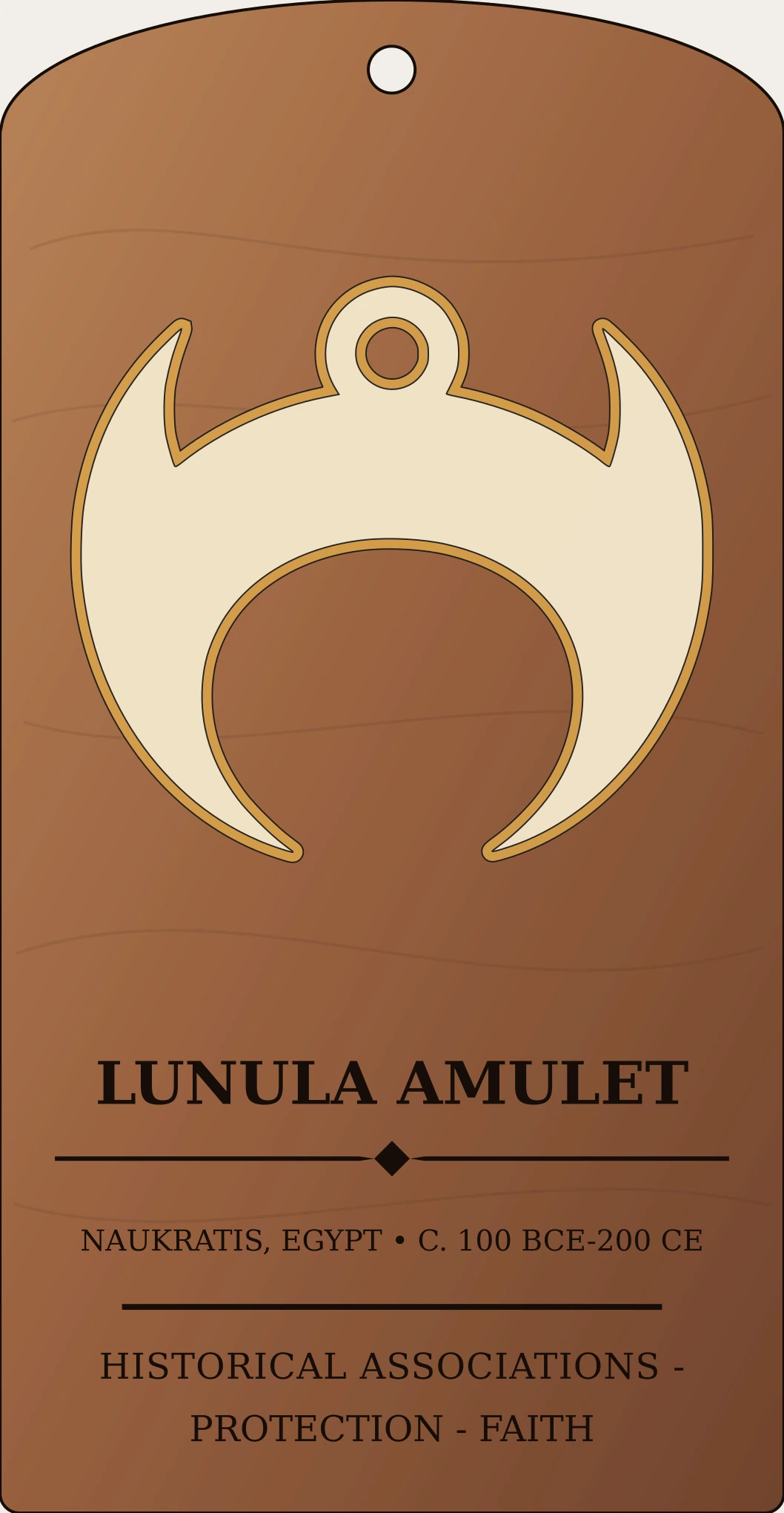 Crescent Lunula Amulet Sanctum Hex Archive Plaque preview