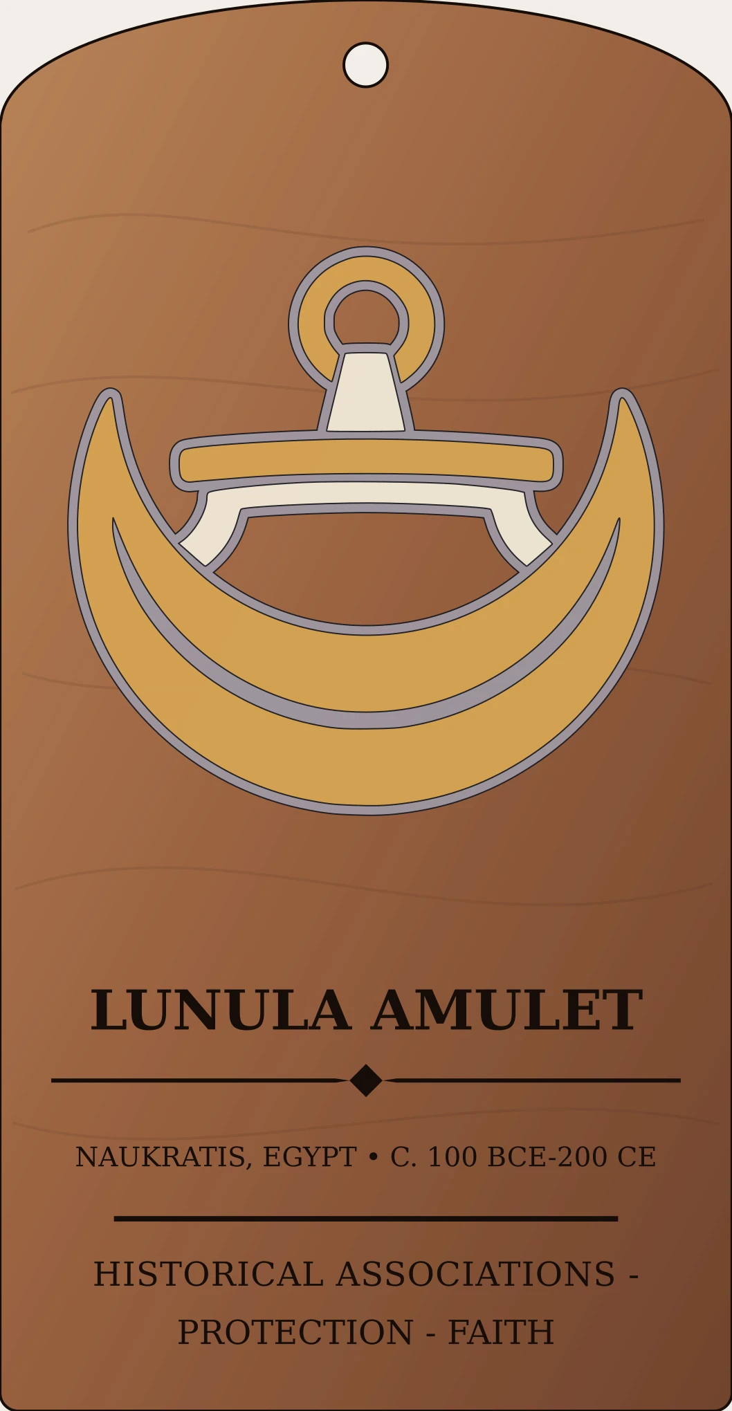 Crescent Lunula Amulet Sanctum Hex Archive Plaque preview