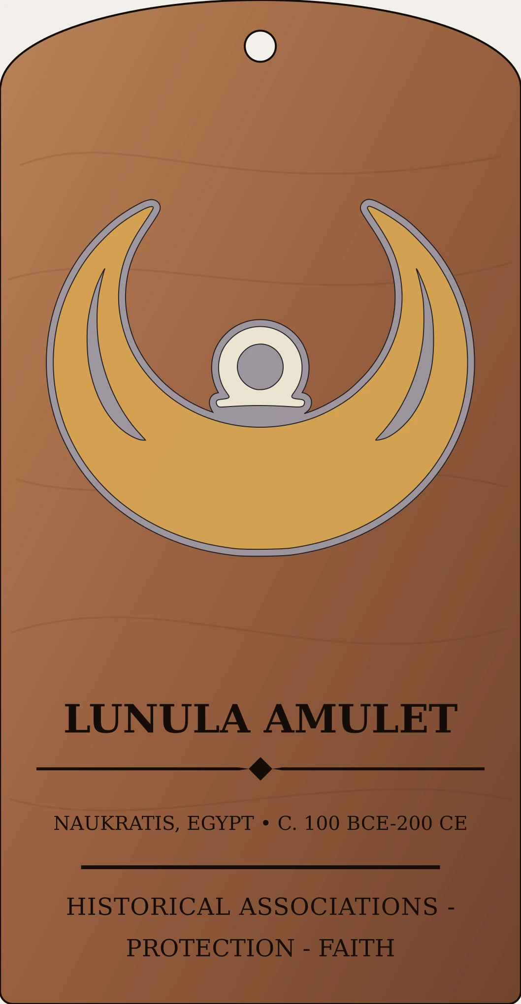 Crescent Lunula Amulet Sanctum Hex Archive Plaque preview