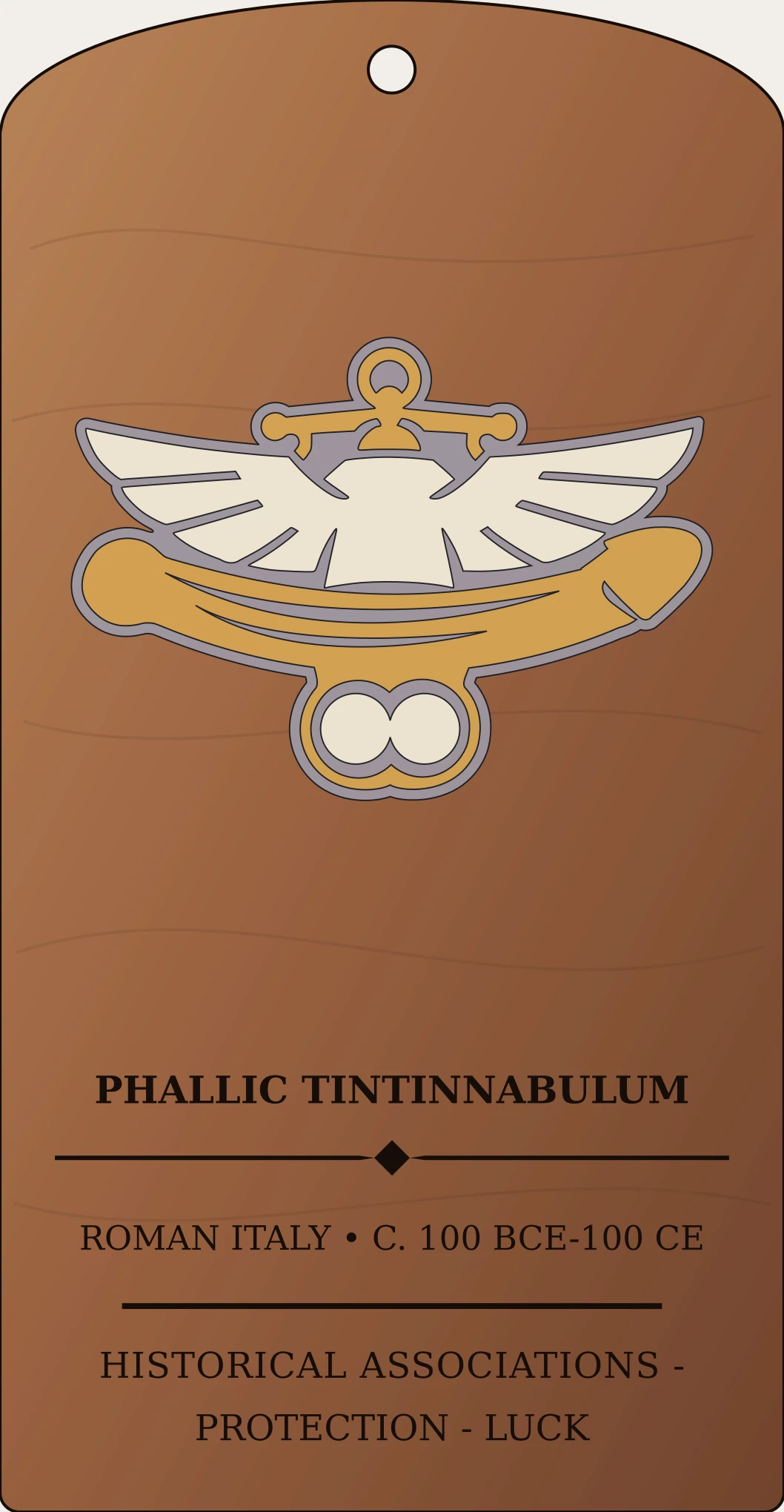 Winged Phallus Tintinnabulum Sanctum Hex Archive Plaque preview