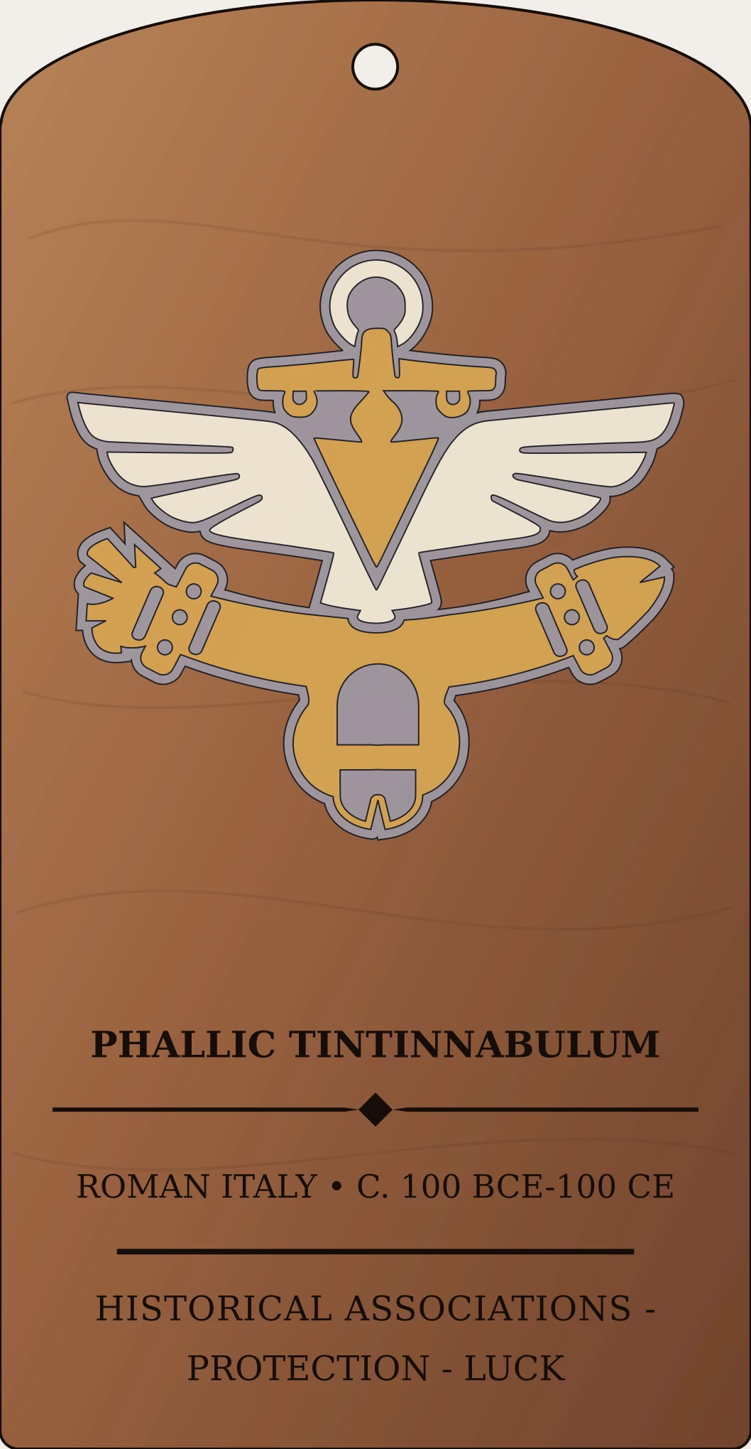Winged Phallus Tintinnabulum Sanctum Hex Archive Plaque preview