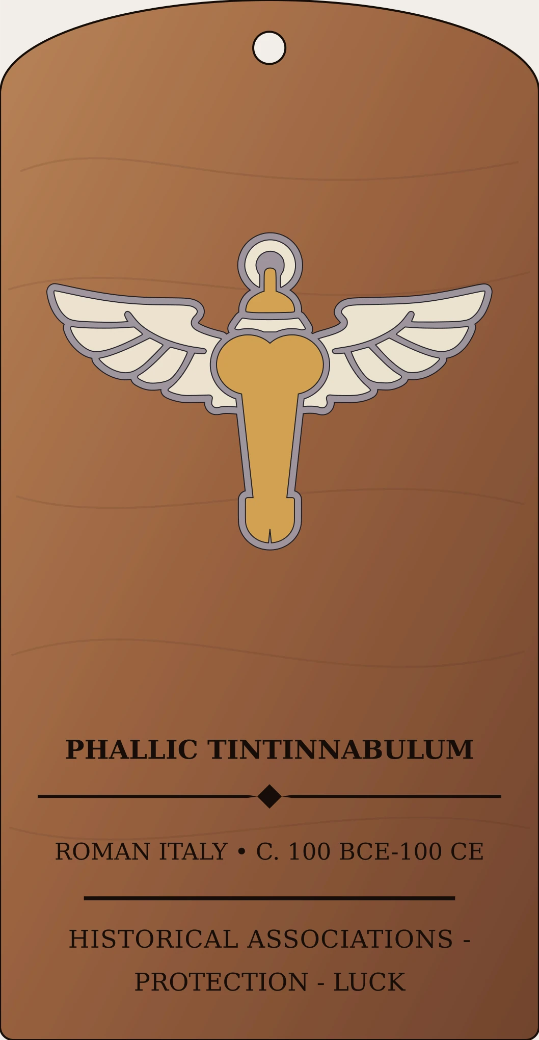 Winged Phallus Tintinnabulum Sanctum Hex Archive Plaque preview