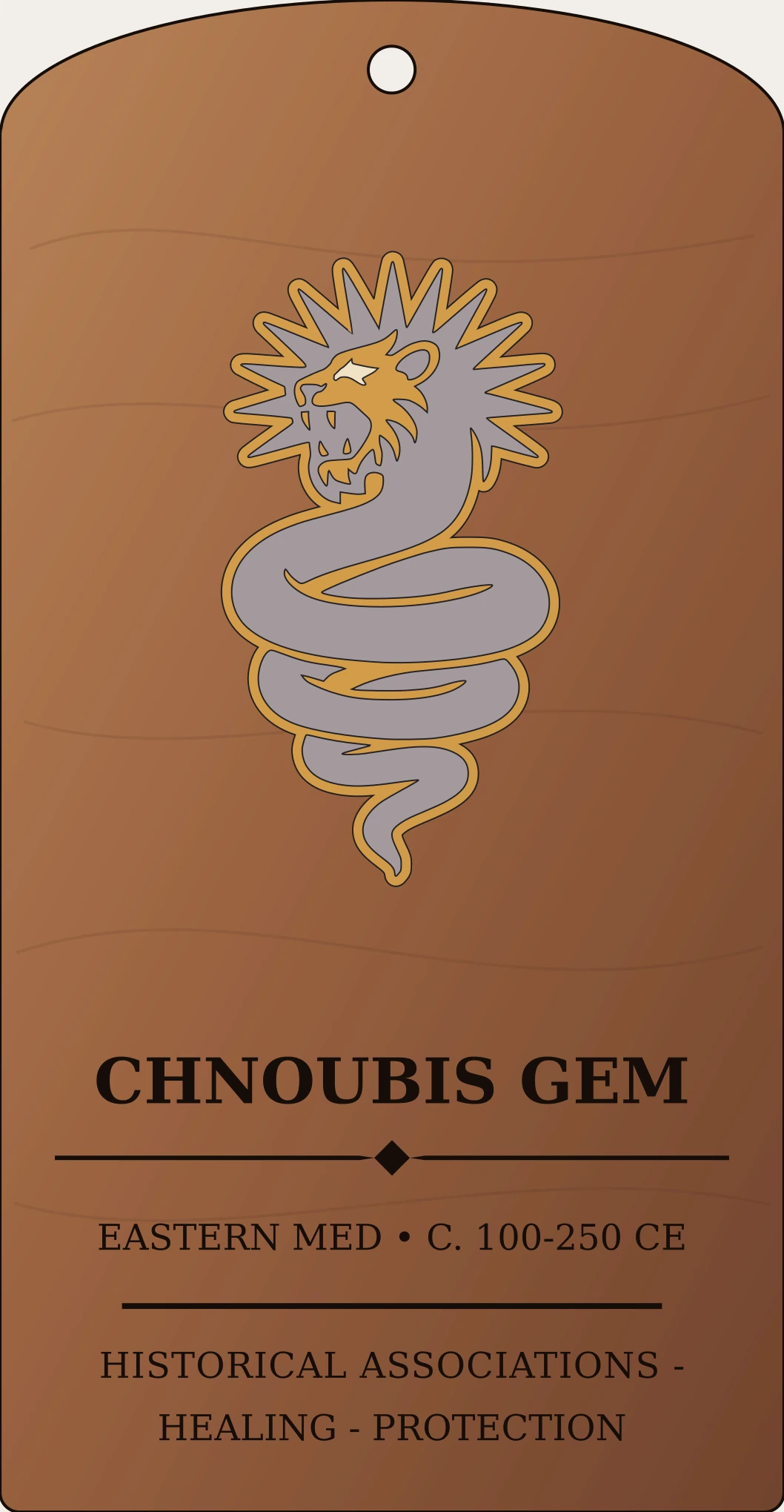 Chnoubis Gem Sanctum Hex Archive Plaque preview
