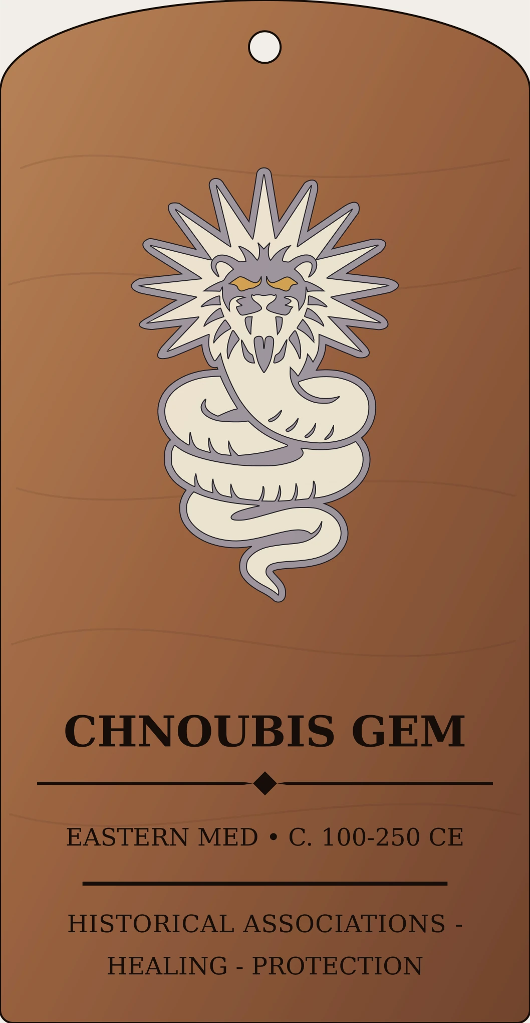 Chnoubis Gem Sanctum Hex Archive Plaque preview
