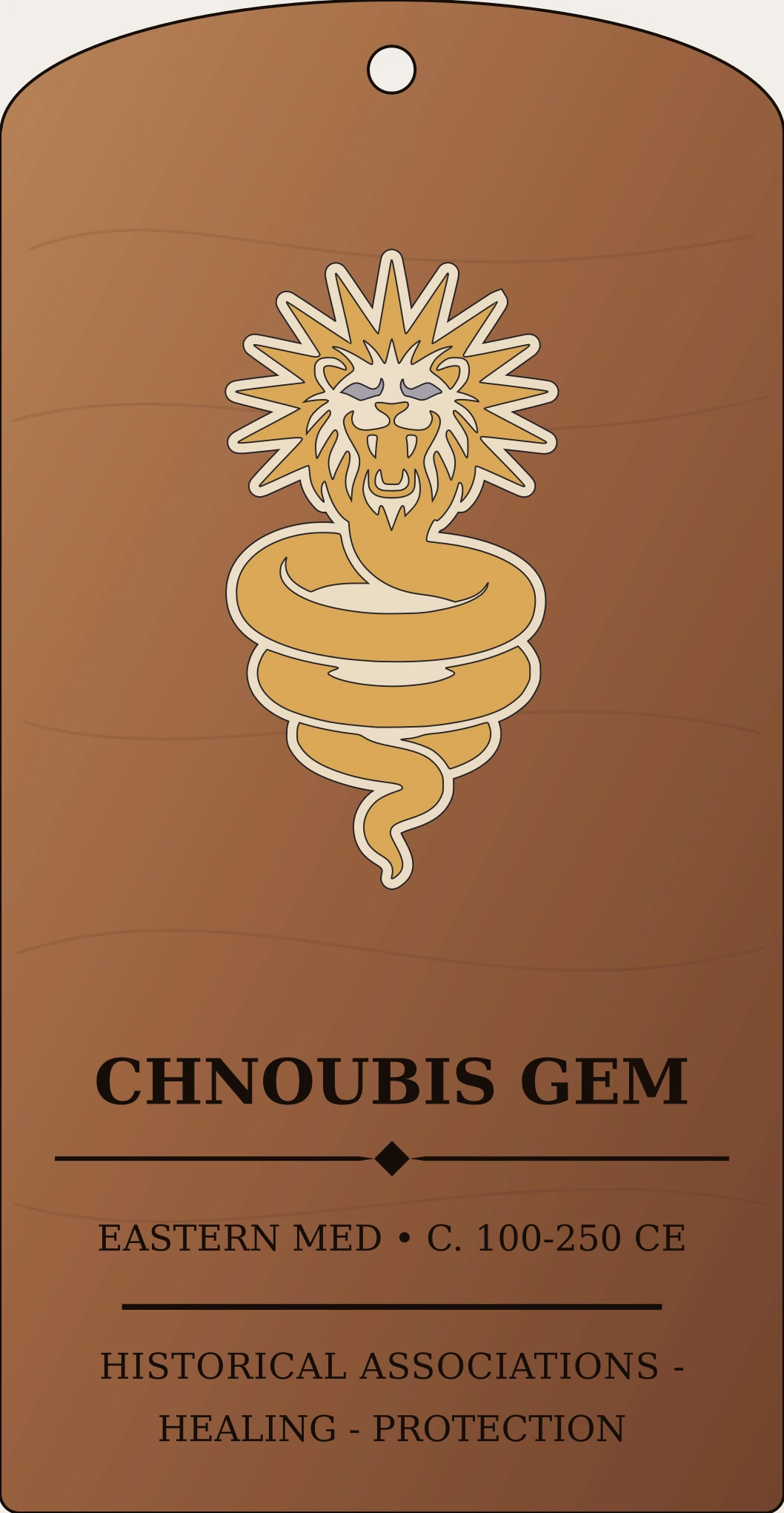 Chnoubis Gem Sanctum Hex Archive Plaque preview