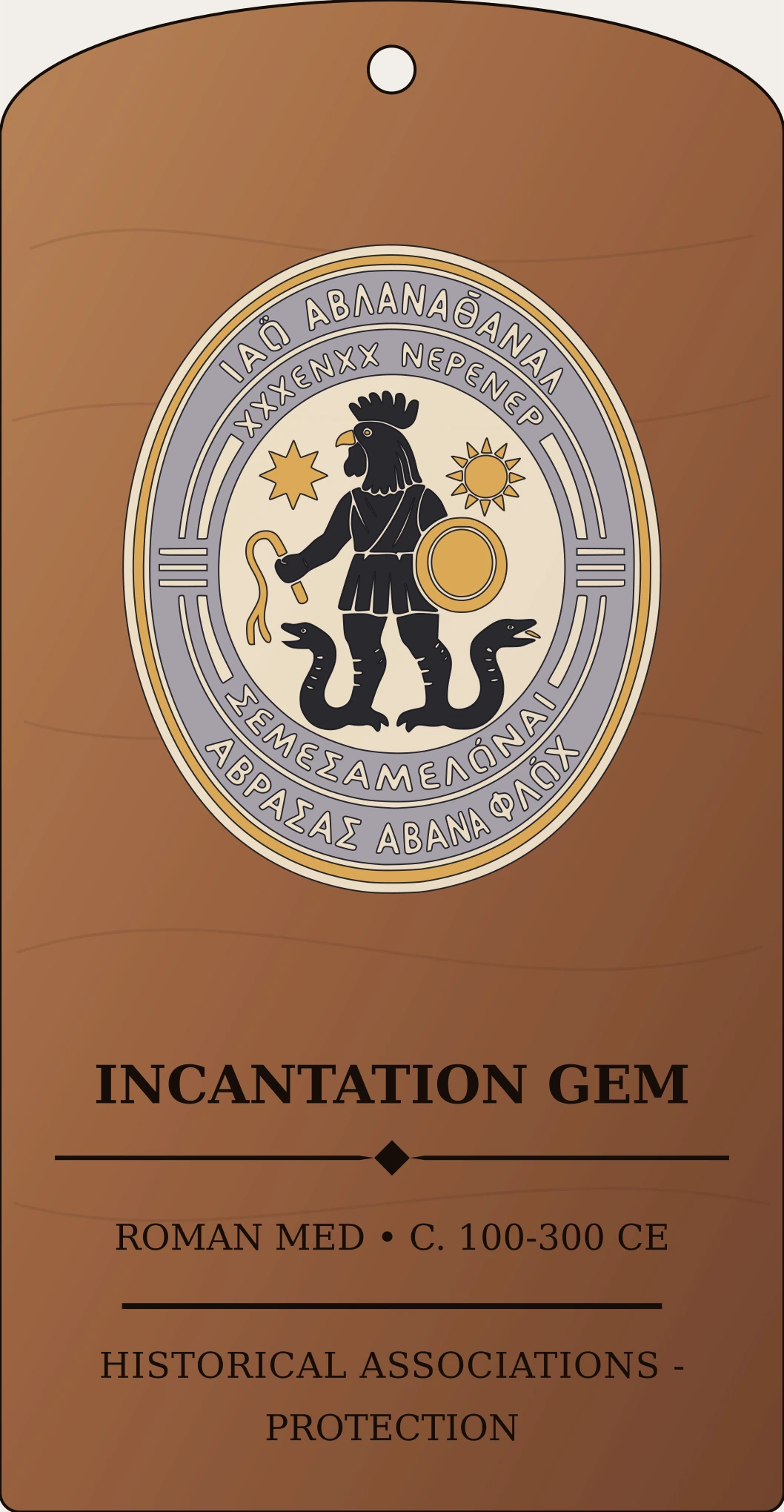 Greek-Letter Incantation Gem Sanctum Hex Archive Plaque preview