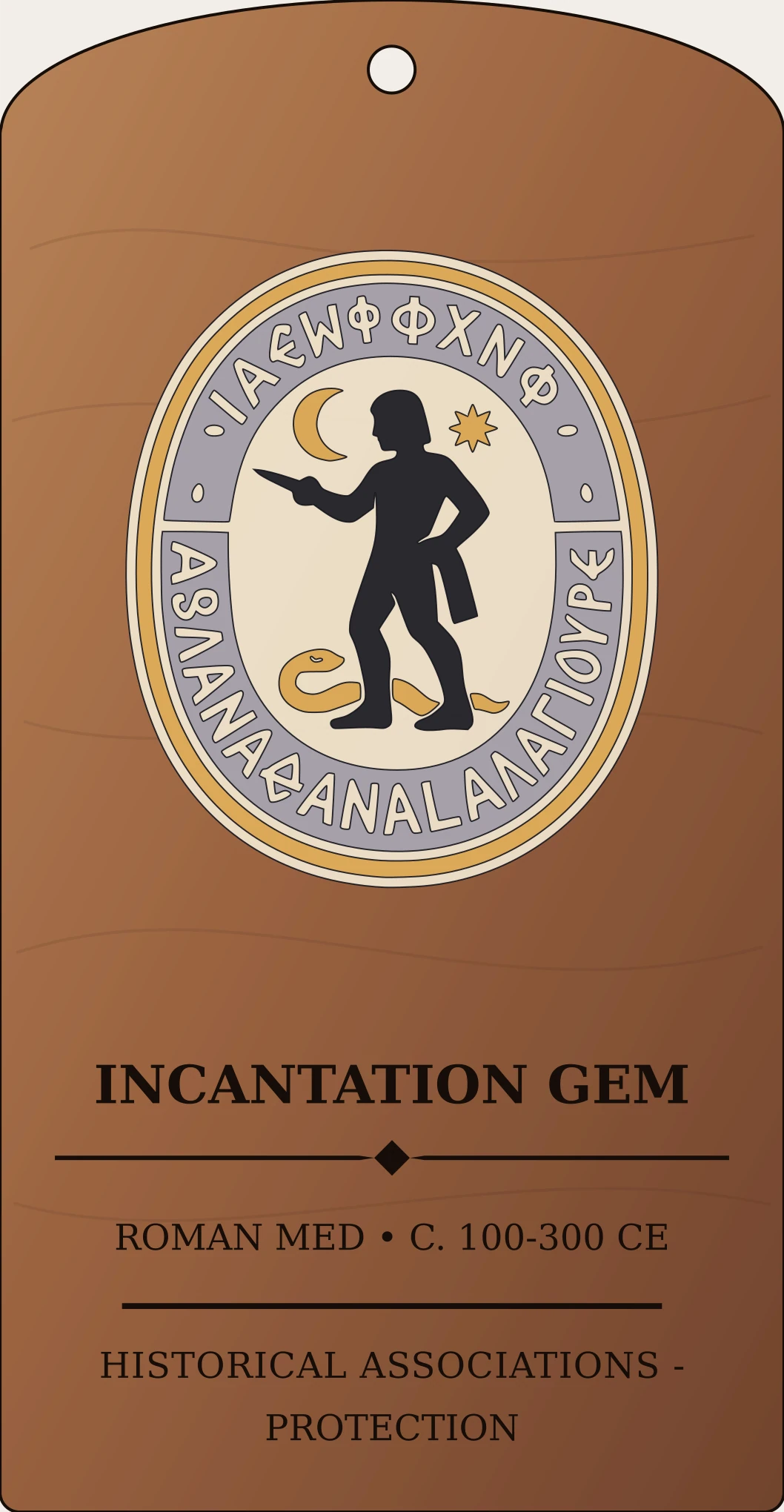 Greek-Letter Incantation Gem Sanctum Hex Archive Plaque preview