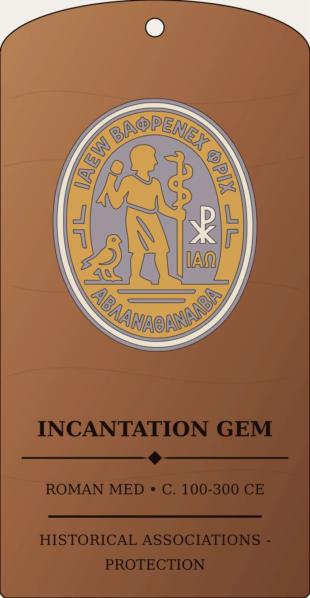 Greek-Letter Incantation Gem Sanctum Hex Archive Plaque preview