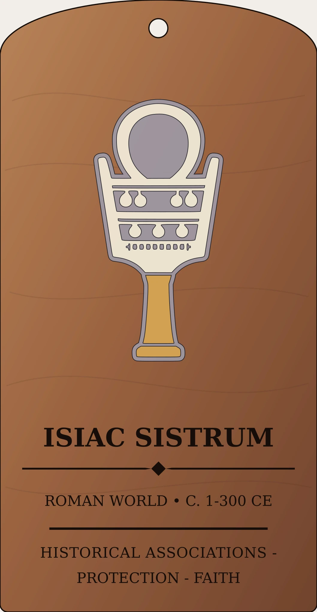 Isiac Sistrum Sanctum Hex Archive Plaque preview