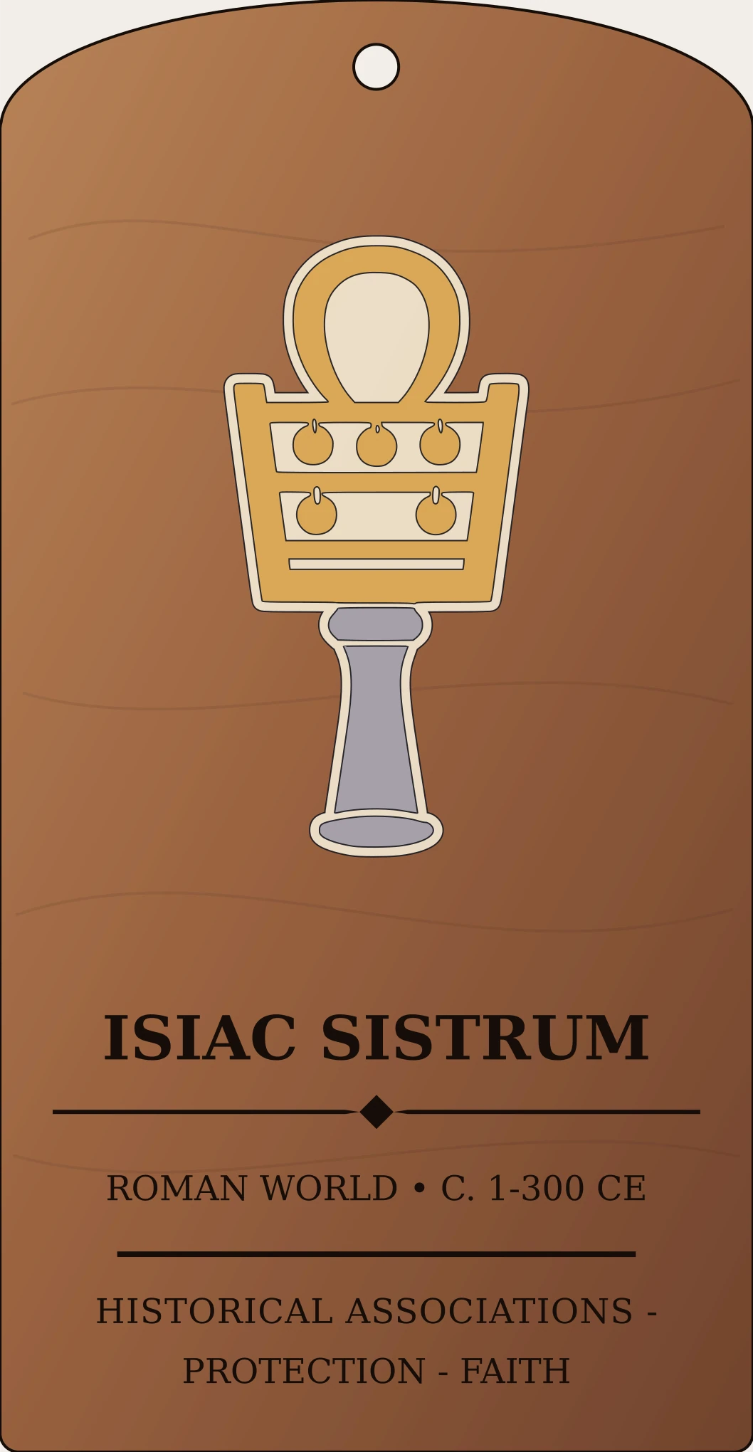 Isiac Sistrum Sanctum Hex Archive Plaque preview
