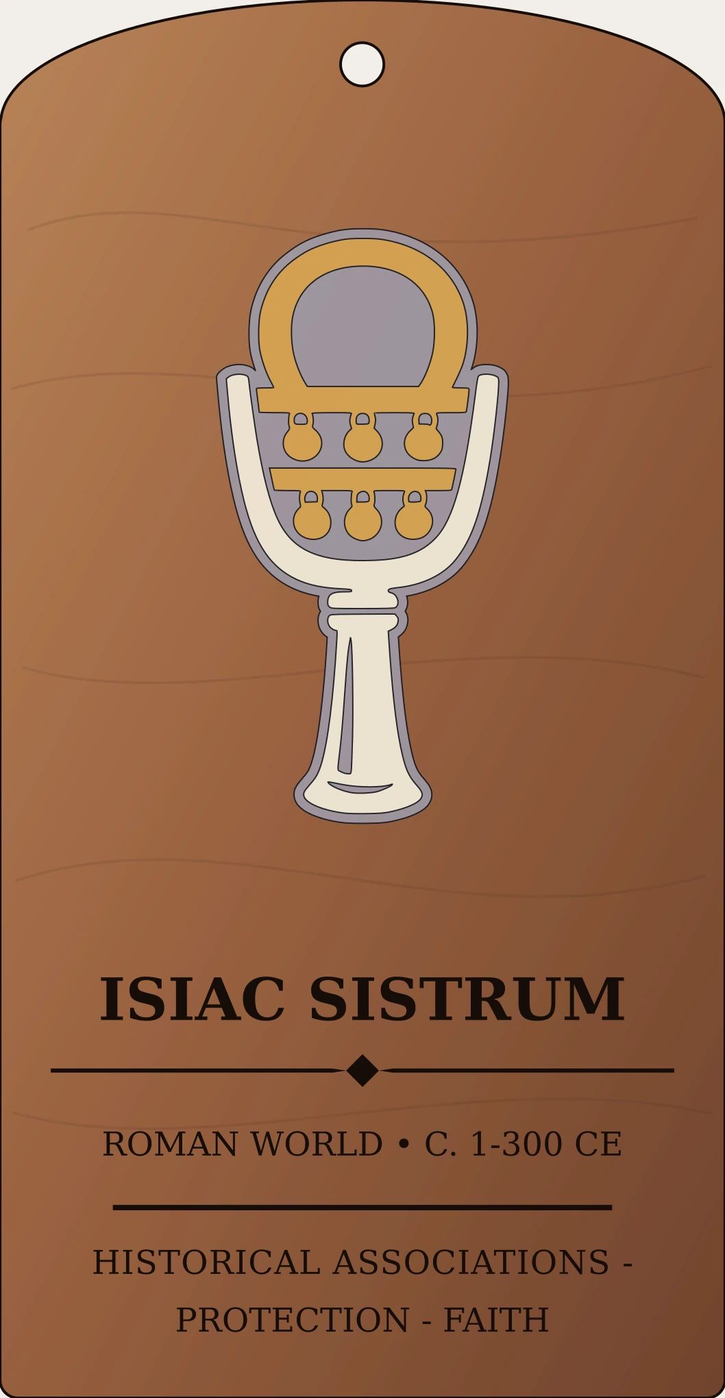 Isiac Sistrum Sanctum Hex Archive Plaque preview