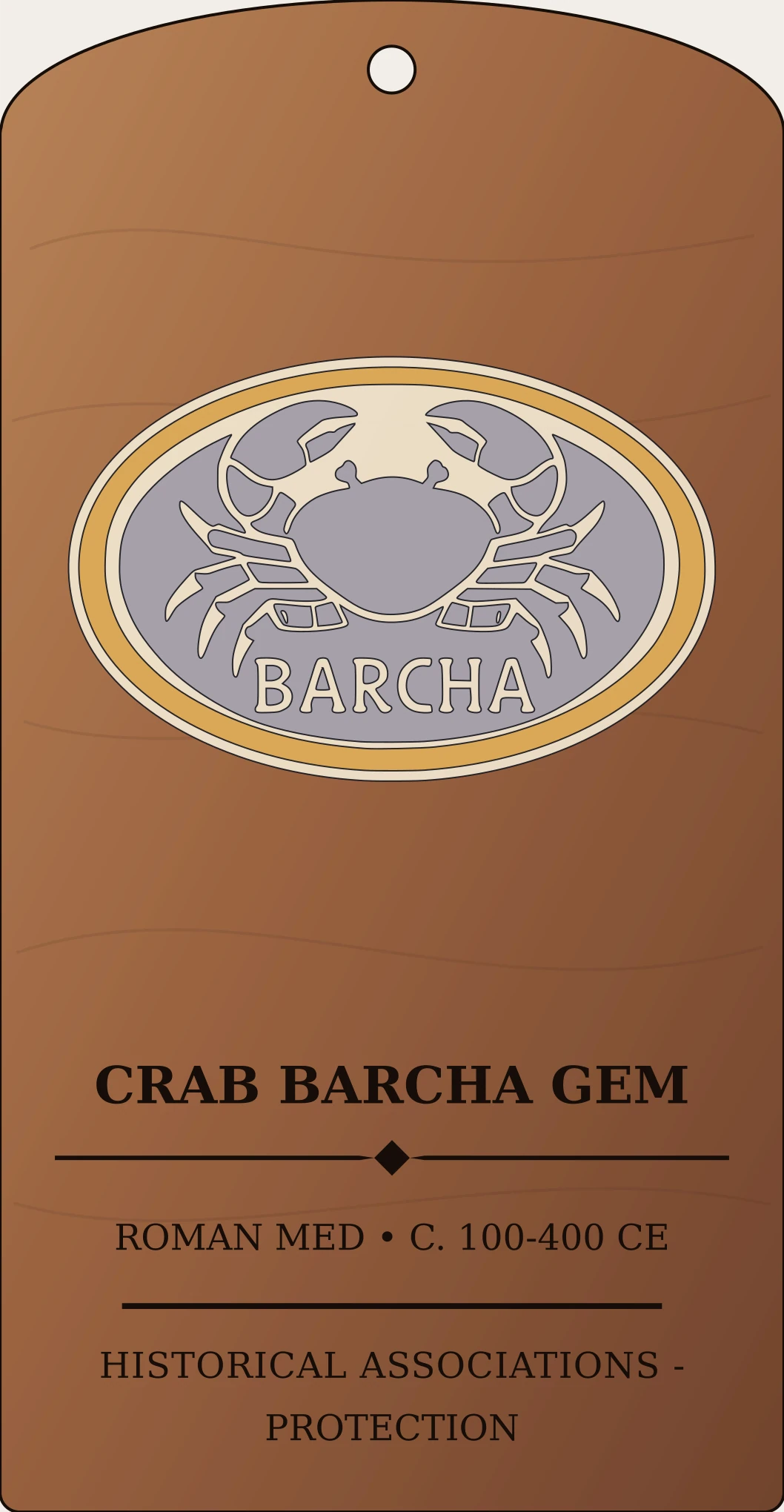 Crab BARCHA Gem Sanctum Hex Archive Plaque preview