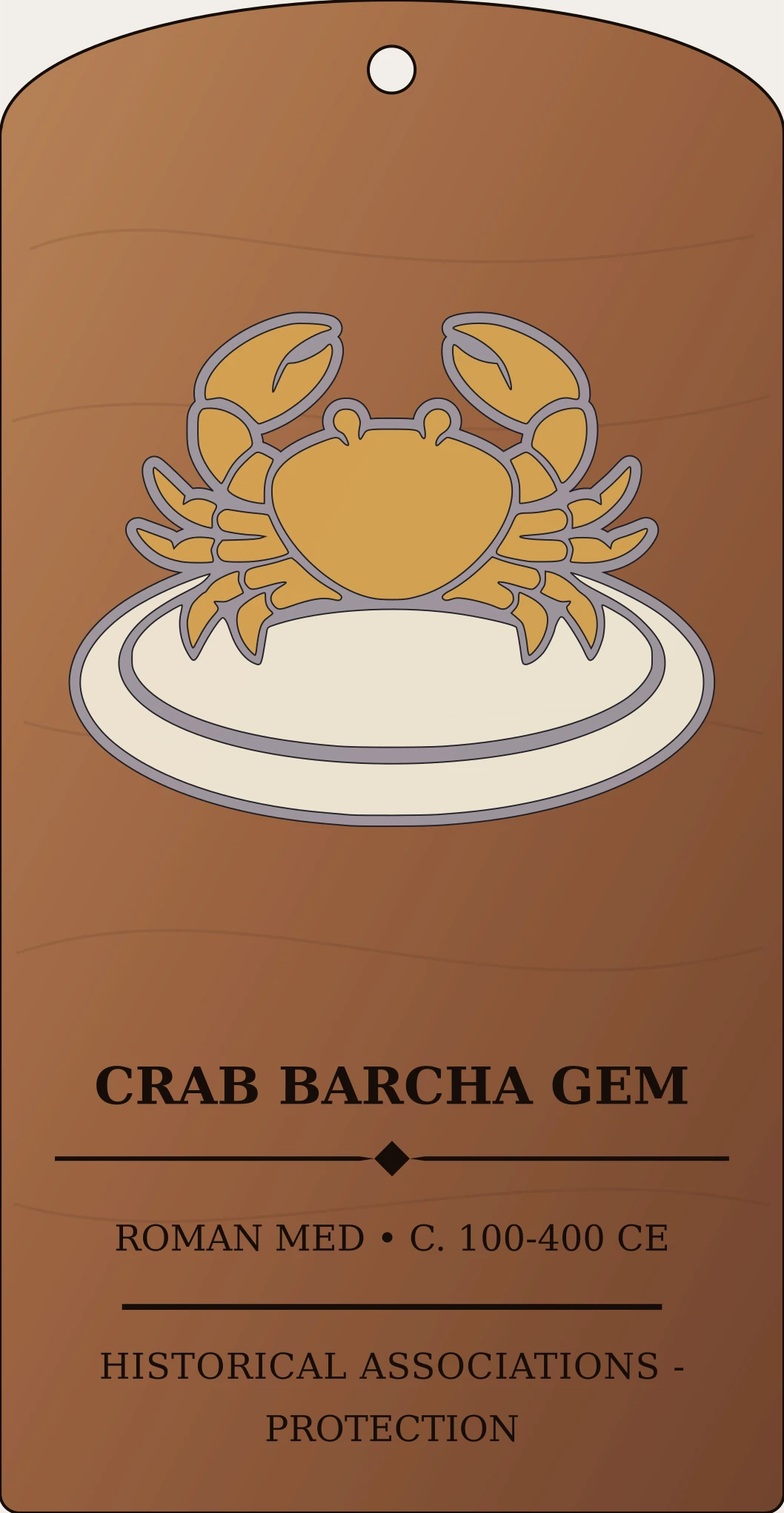 Crab BARCHA Gem Sanctum Hex Archive Plaque preview