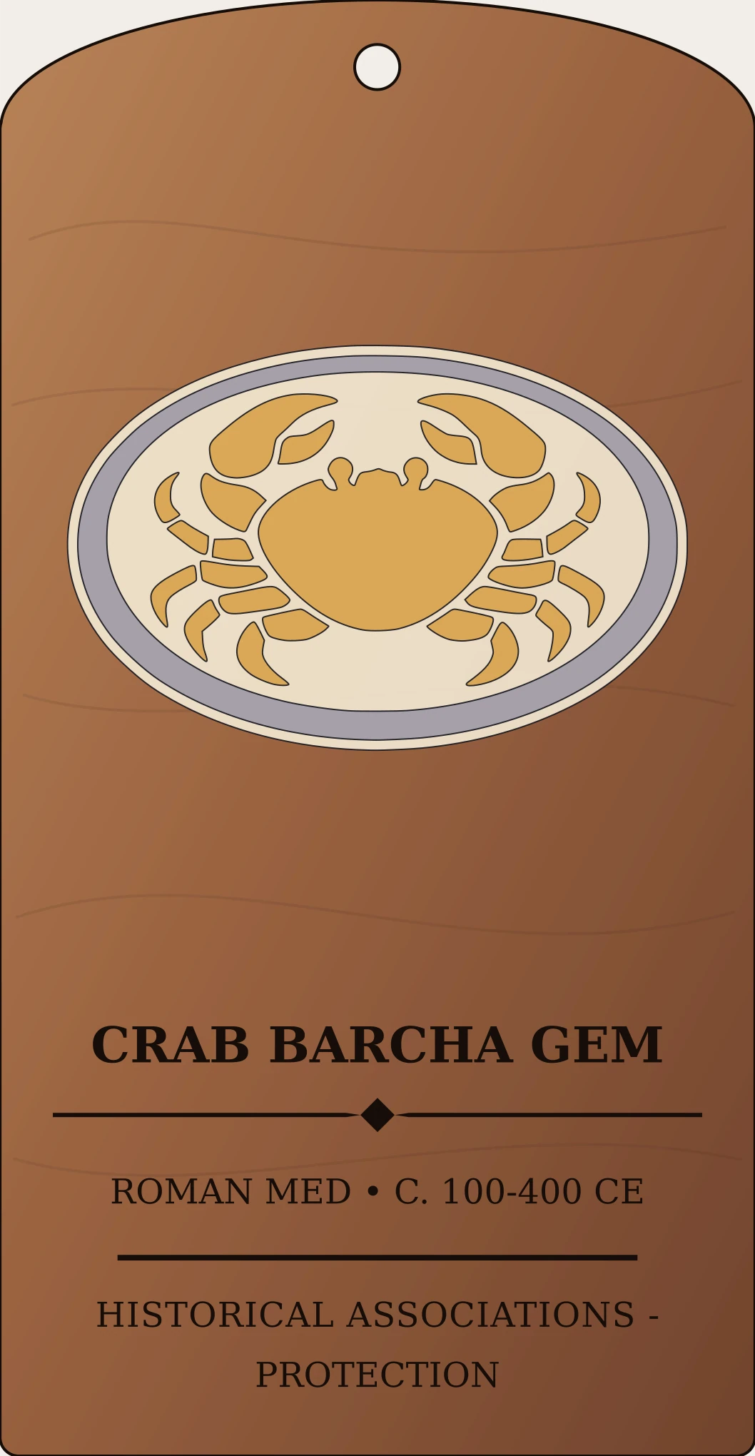 Crab BARCHA Gem Sanctum Hex Archive Plaque preview