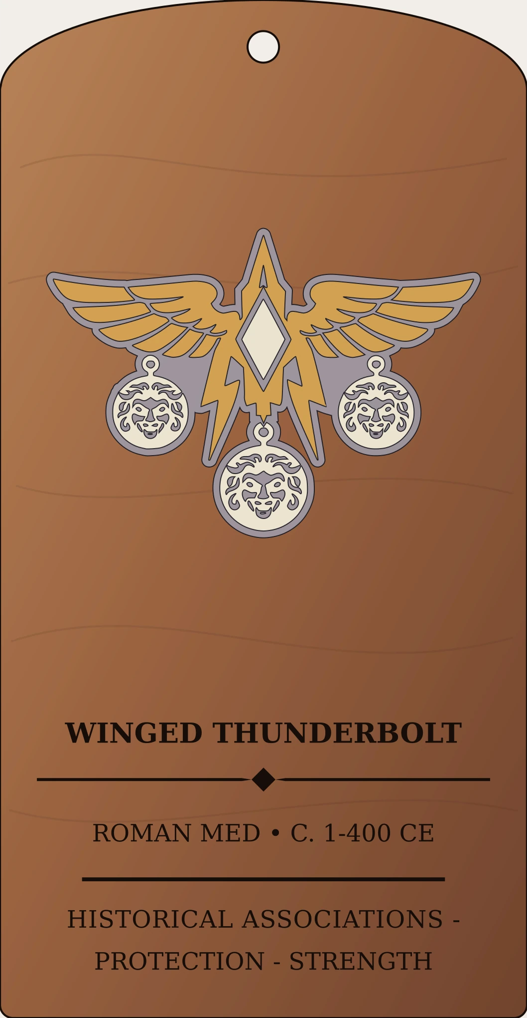 Winged Thunderbolt Pendant Sanctum Hex Archive Plaque preview
