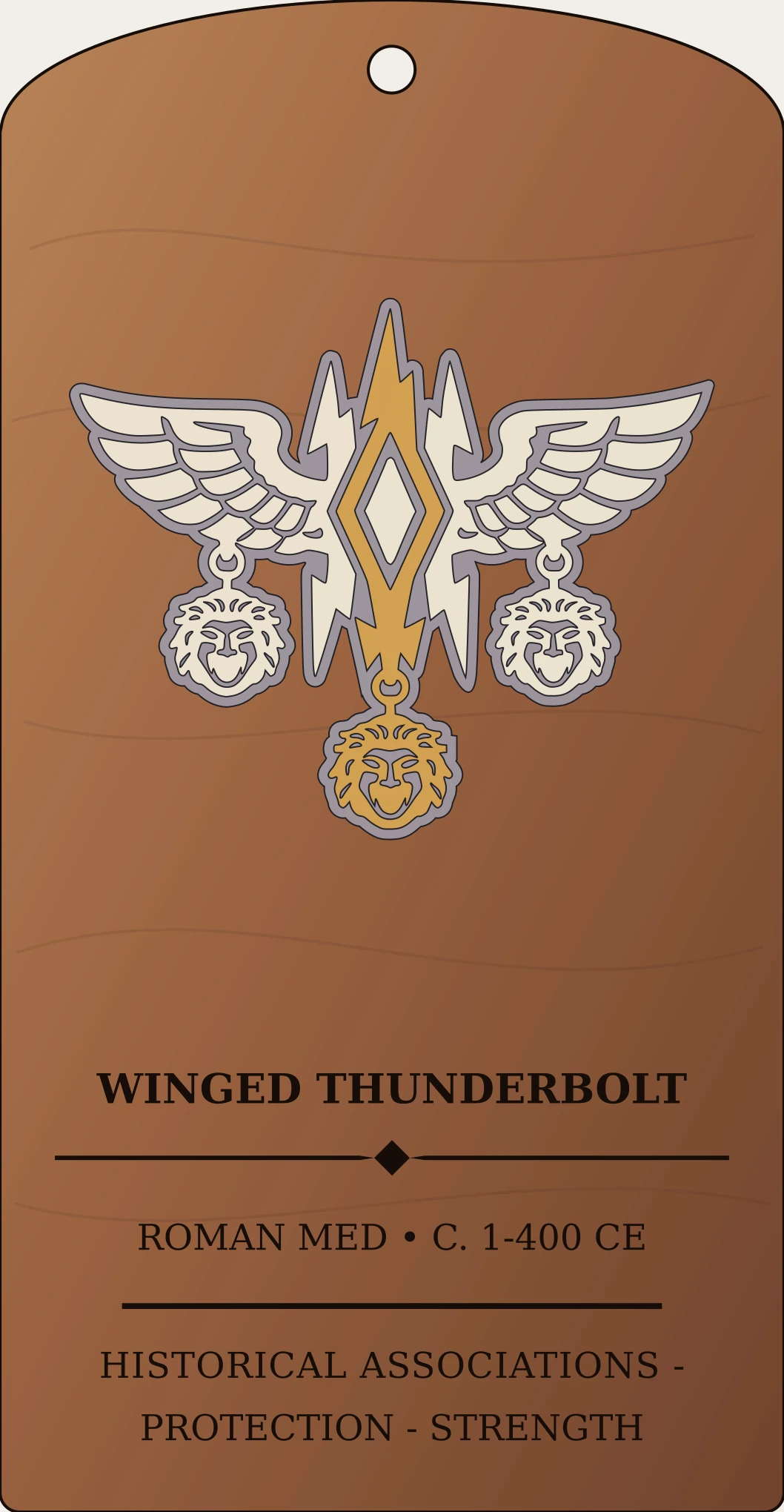 Winged Thunderbolt Pendant Sanctum Hex Archive Plaque preview