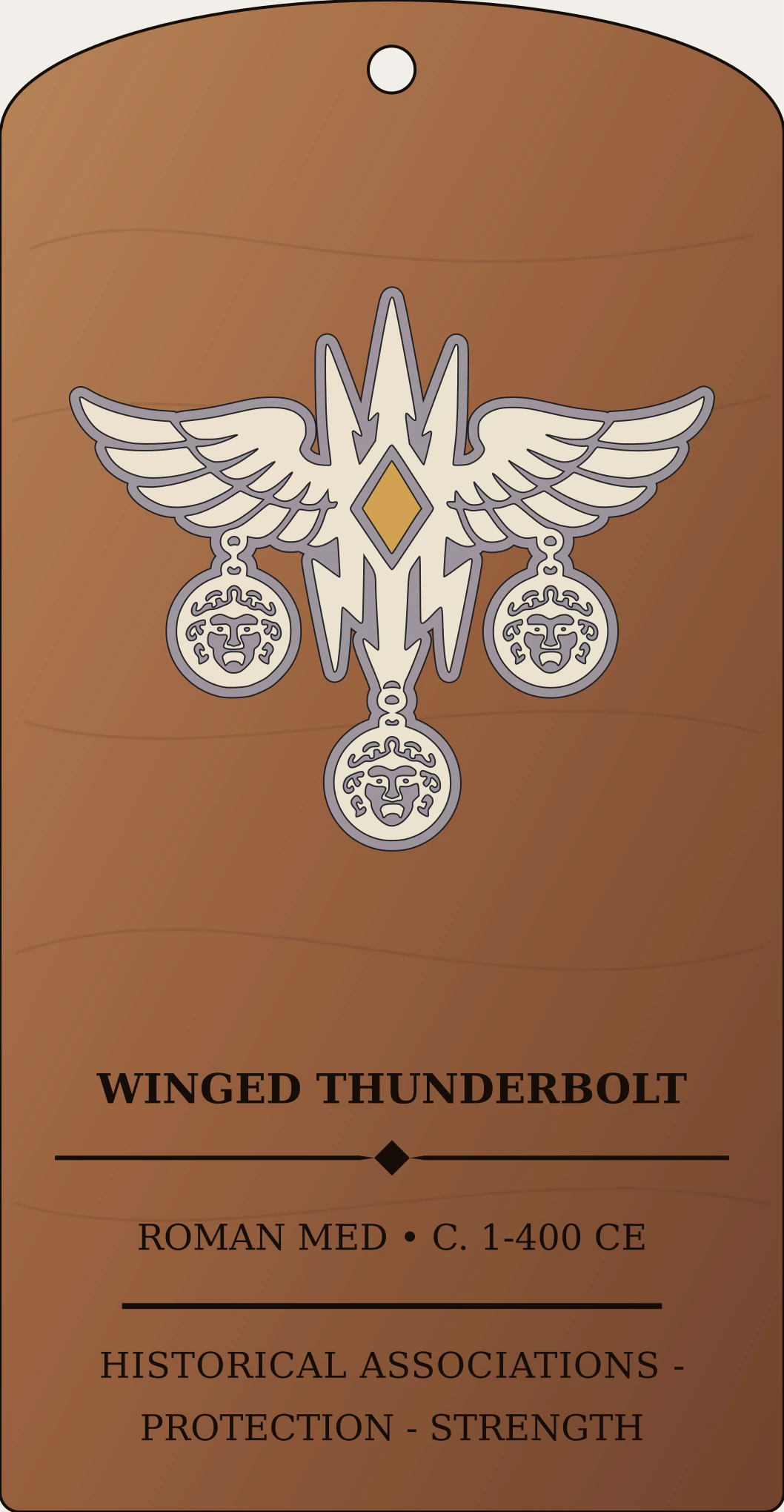 Winged Thunderbolt Pendant Sanctum Hex Archive Plaque preview