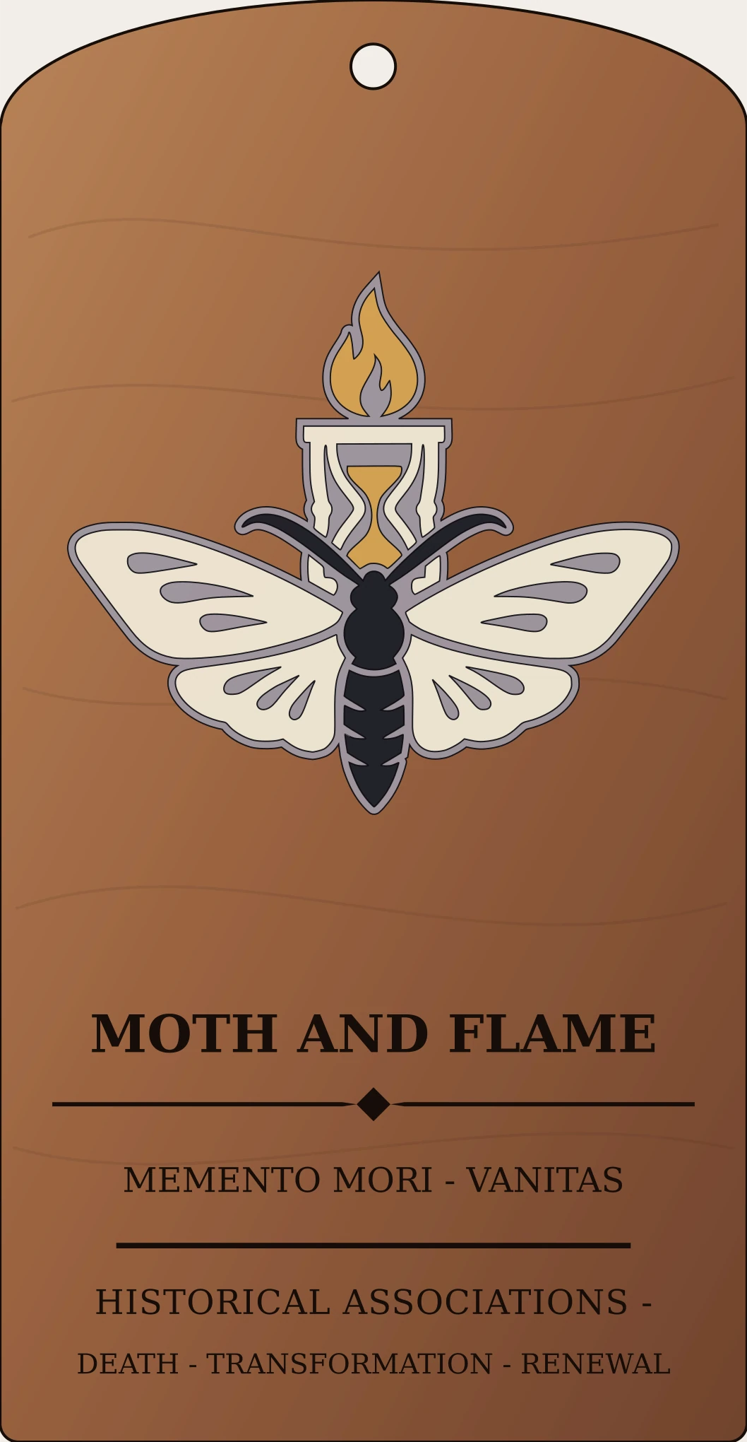Moth and Flame Sign Sanctum Hex Archive Plaque preview
