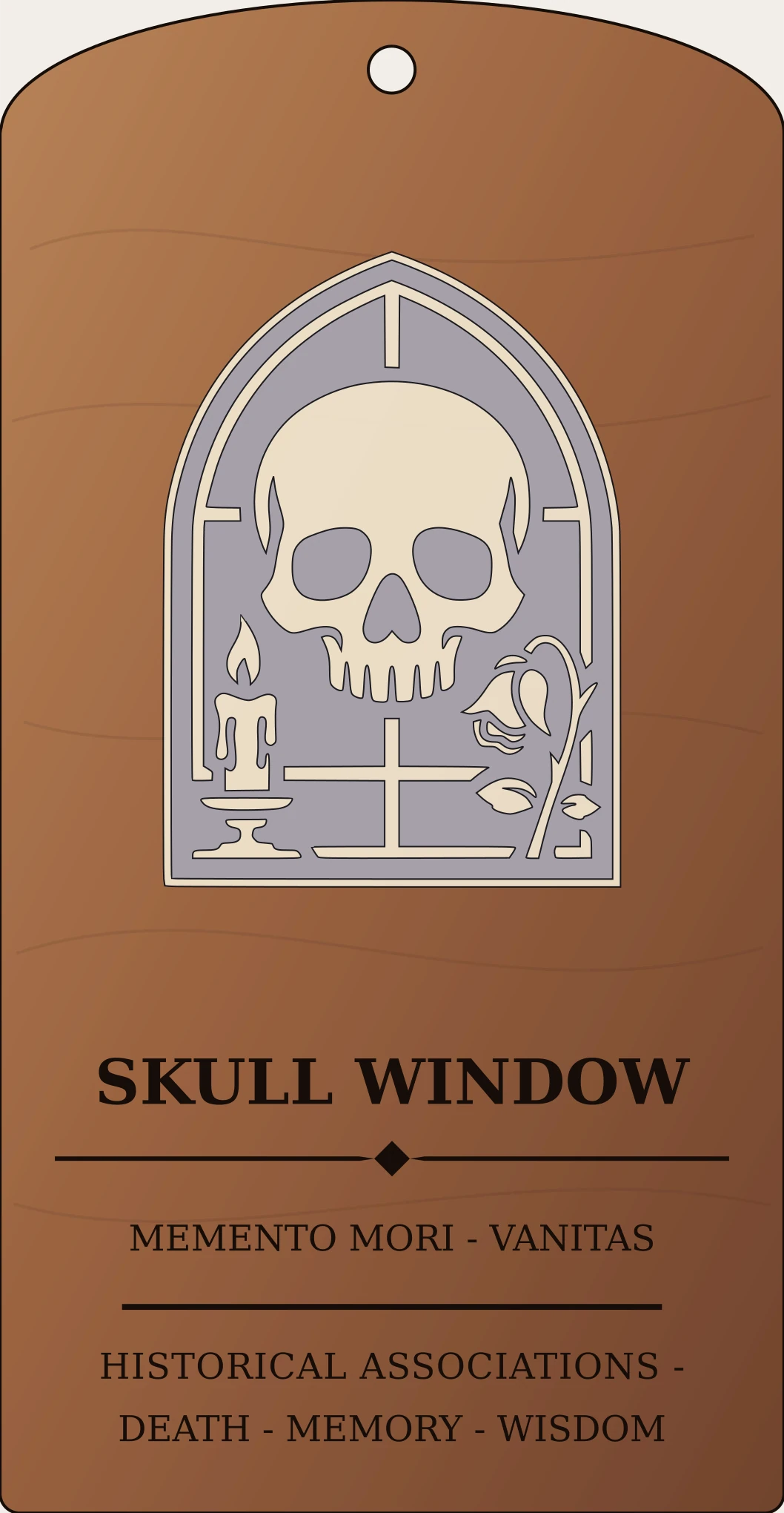 Skull Window Emblem Sanctum Hex Archive Plaque preview