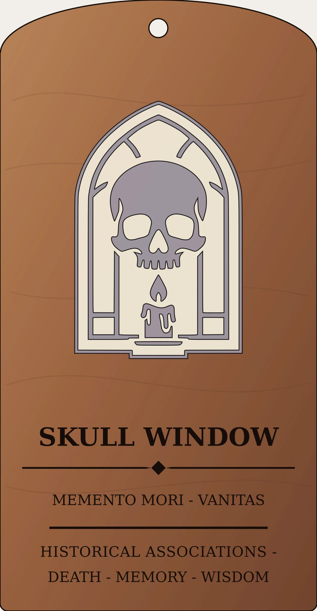 Skull Window Emblem Sanctum Hex Archive Plaque preview