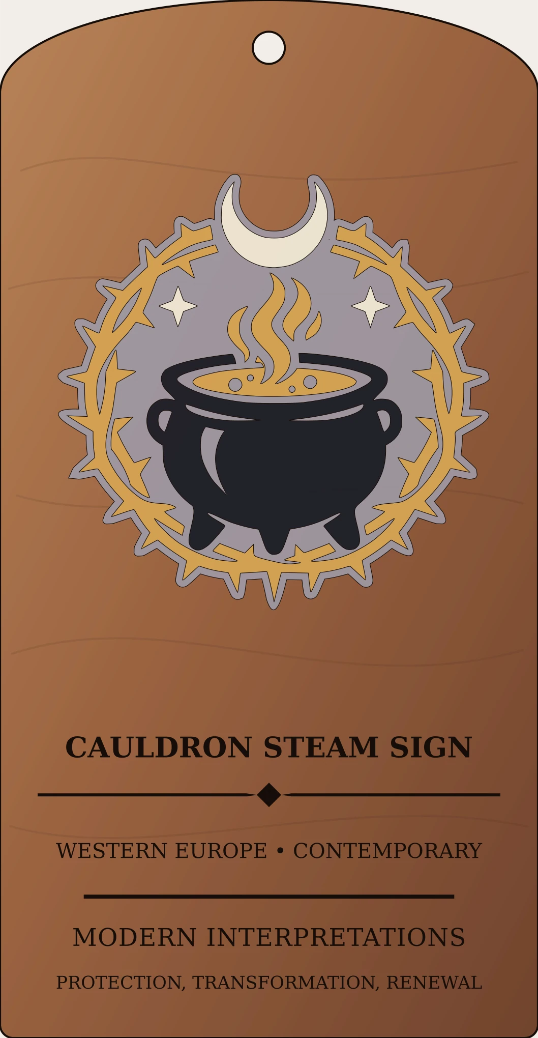Cauldron Steam Sign Sanctum Hex Archive Plaque preview