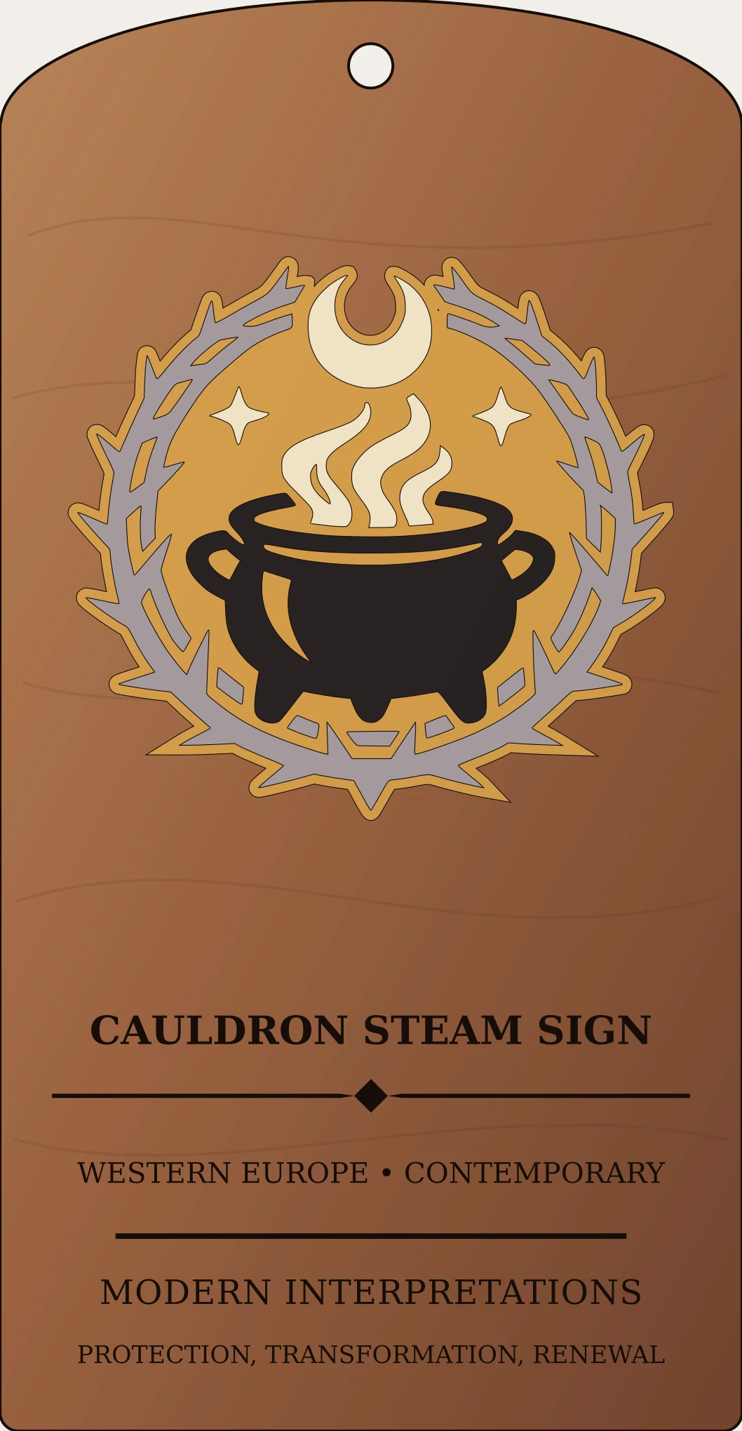 Cauldron Steam Sign Sanctum Hex Archive Plaque preview